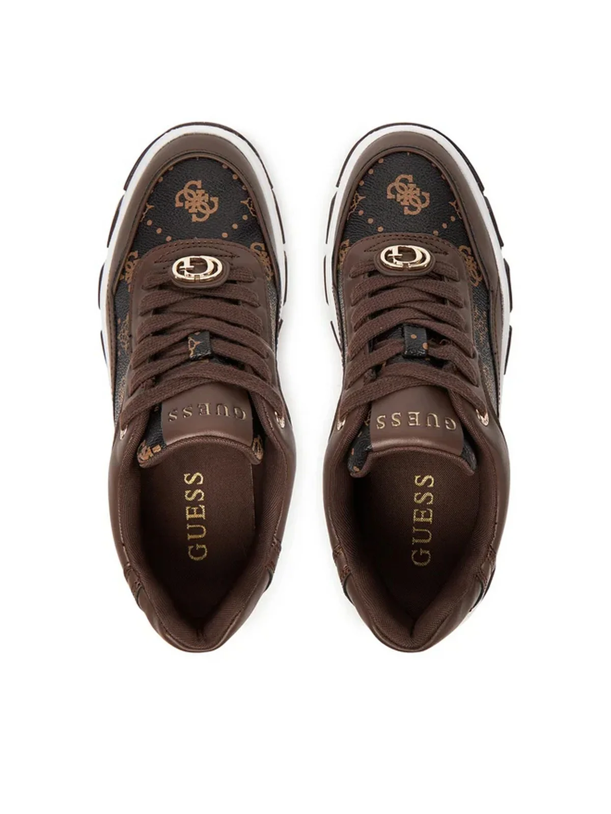GUESS Sneaker Donna BERRETT2 FLFBRT PEL12 BROWN BROWN - Image 5