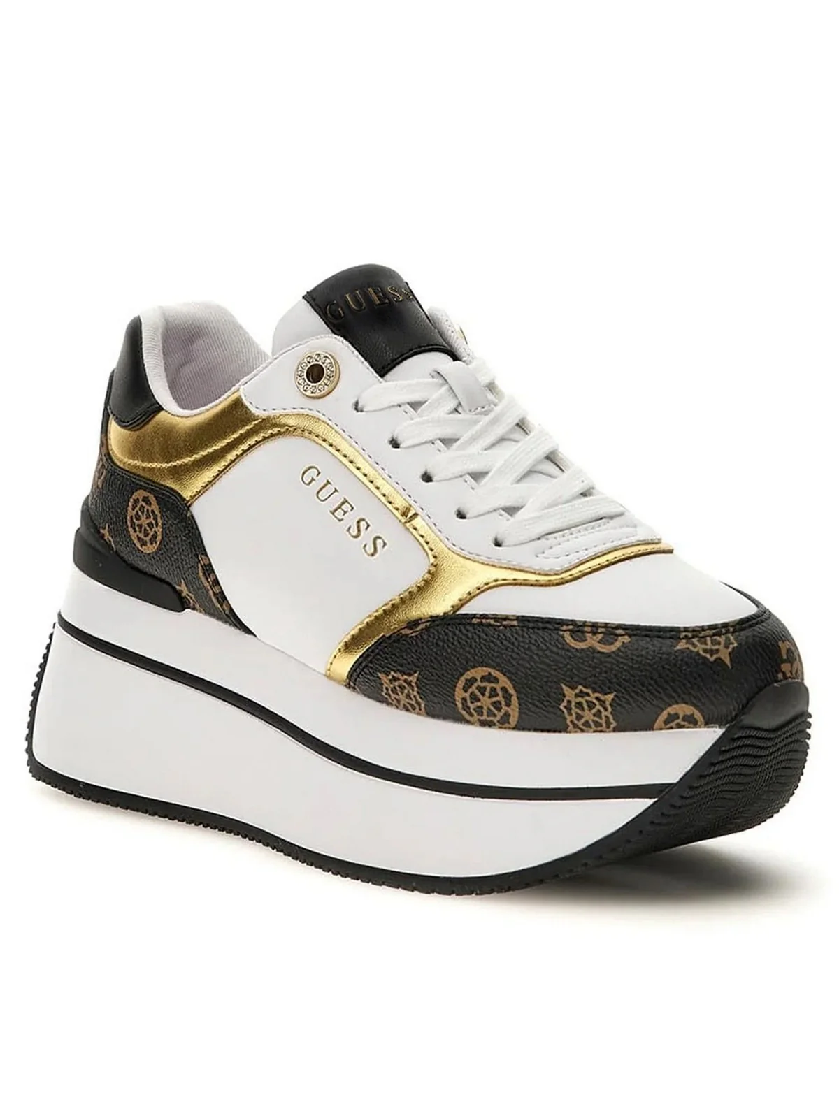 GUESS Sneaker Donna Camrio FL7CMR FAL12 WHIBR WHITE/BROWN - Image 2