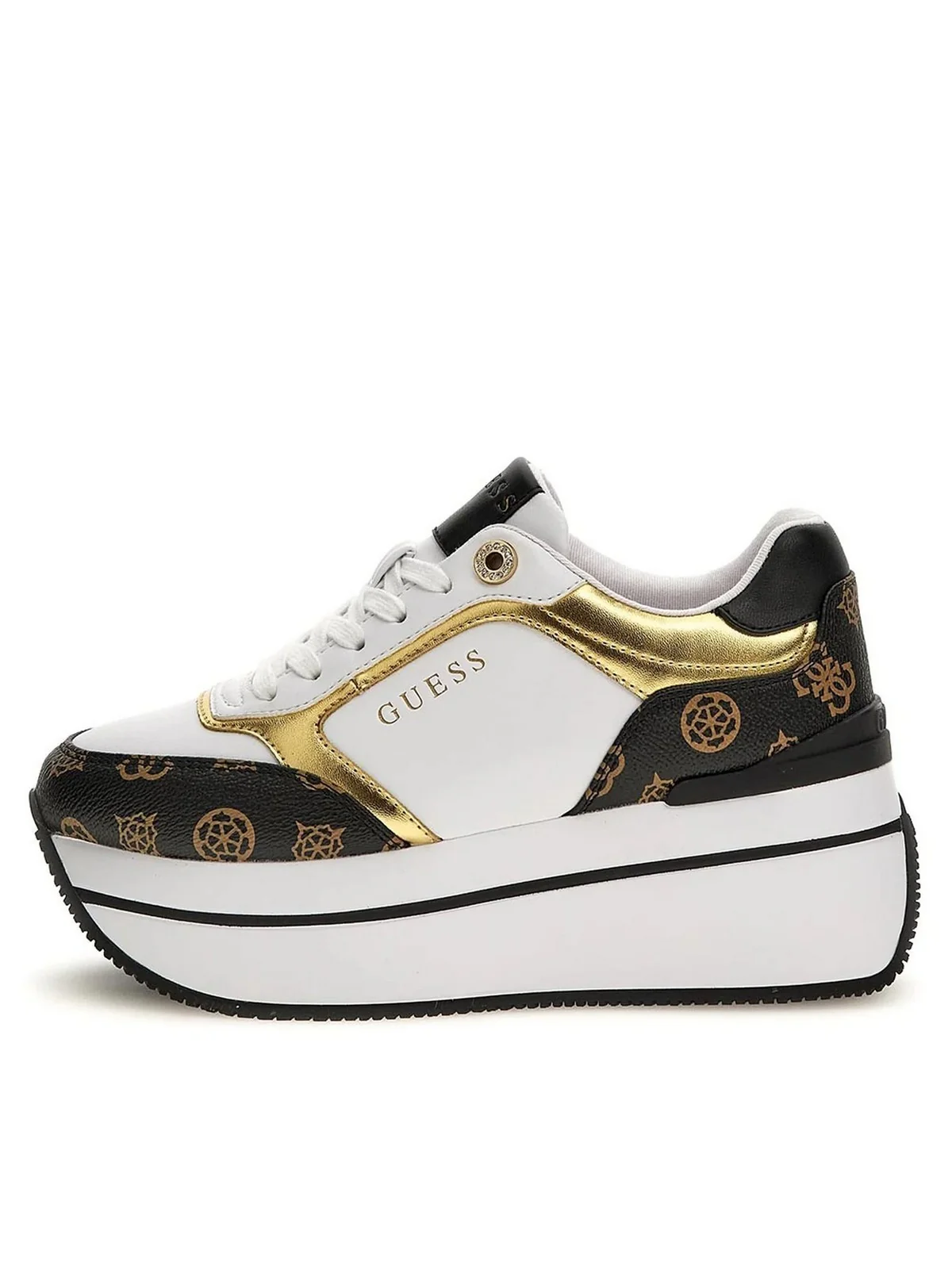 GUESS Sneaker Donna Camrio FL7CMR FAL12 WHIBR WHITE/BROWN - Image 6