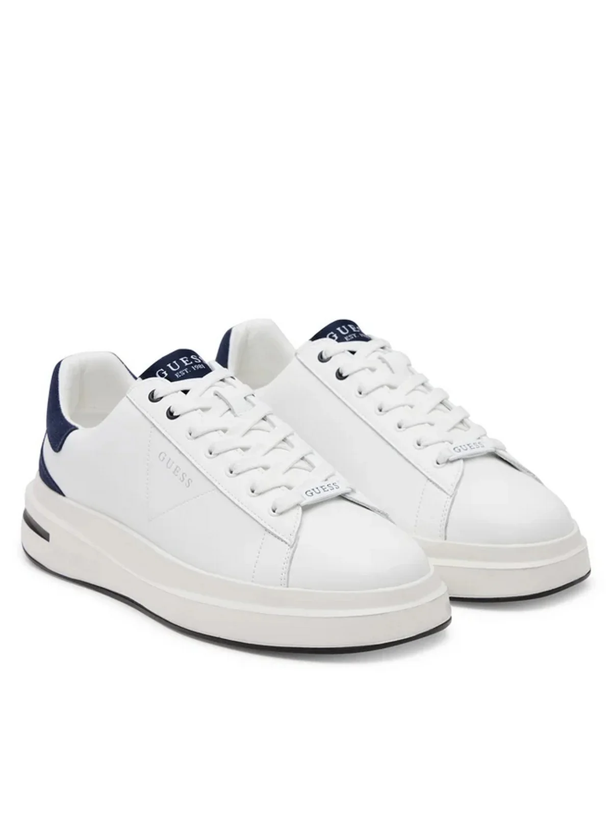 GUESS Sneaker Uomo ELBA FMTLBA LEL12 WHIBL WHITE BLUE - Image 2
