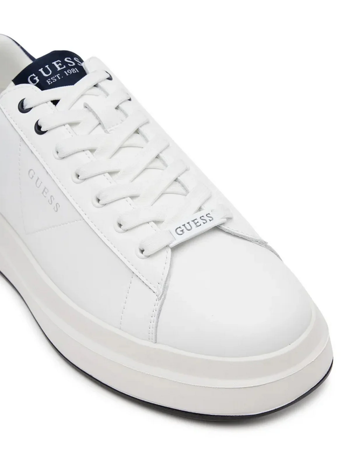 GUESS Sneaker Uomo ELBA FMTLBA LEL12 WHIBL WHITE BLUE - Image 6