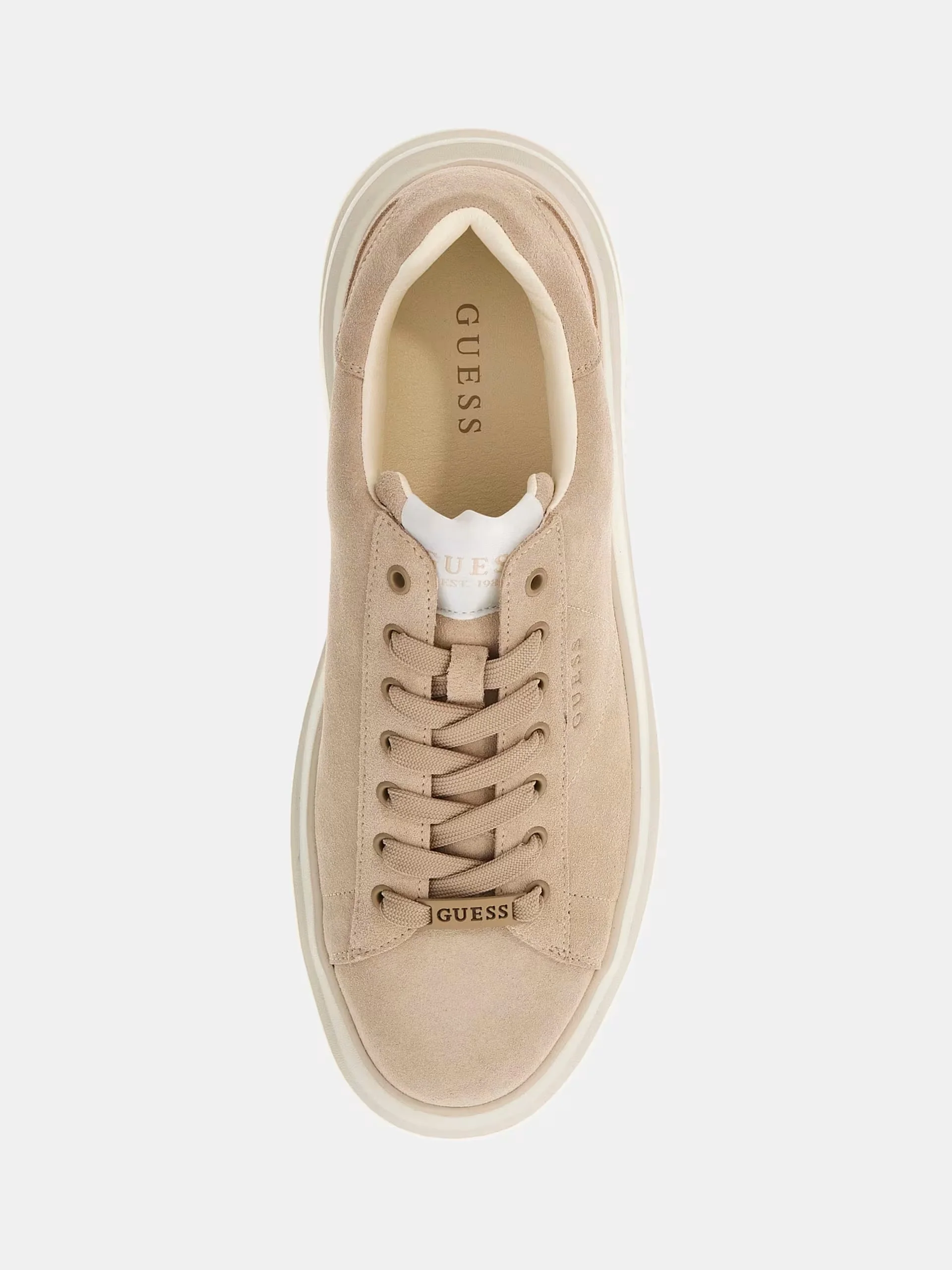 GUESS Sneaker Uomo ELBA FMTLBA SUE12 BEIGE Beige - Image 4