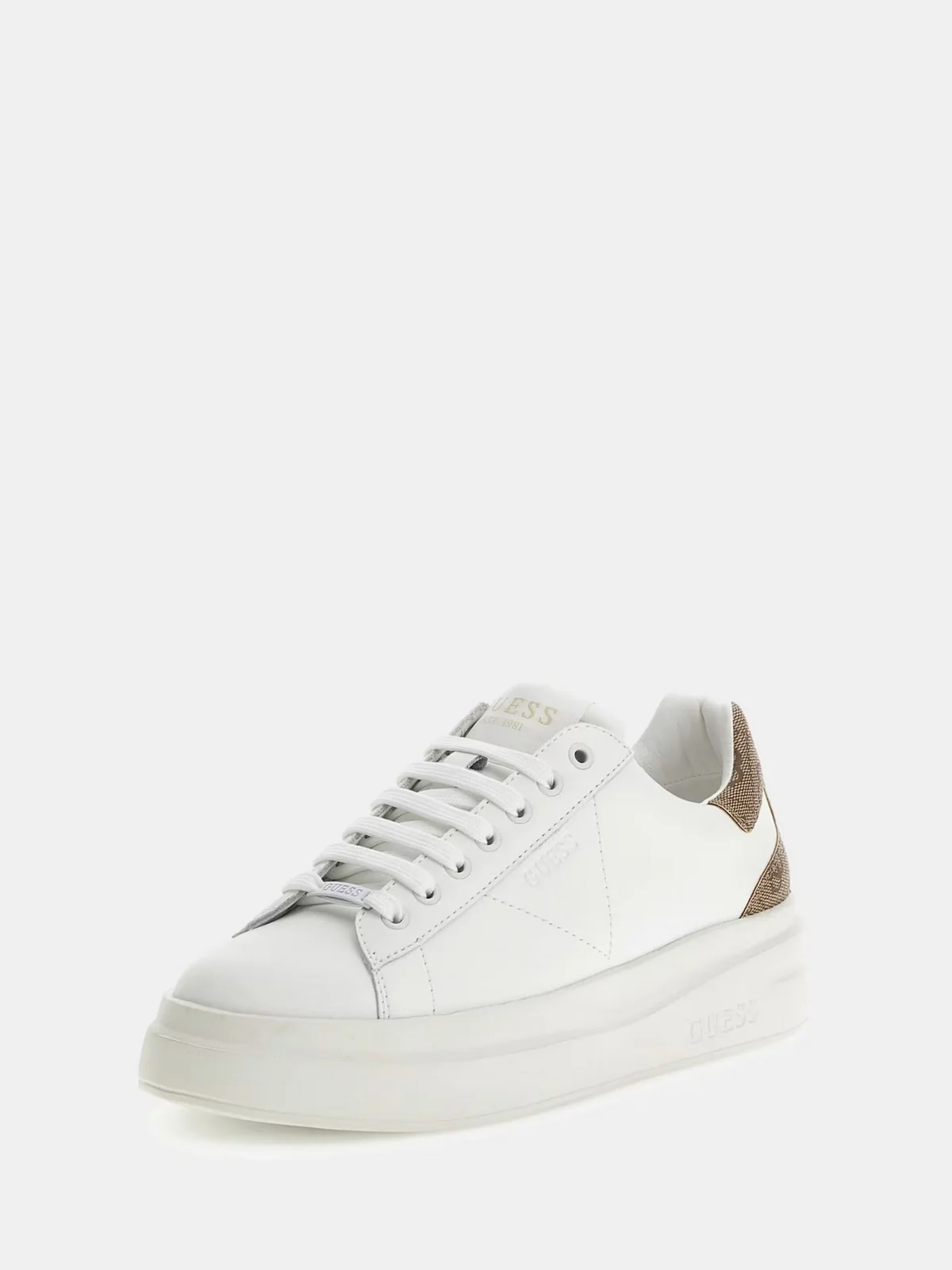 GUESS Sneaker Donna Elbina FLJELB FAL12 WHBEI WHITE BEIGE - Image 2