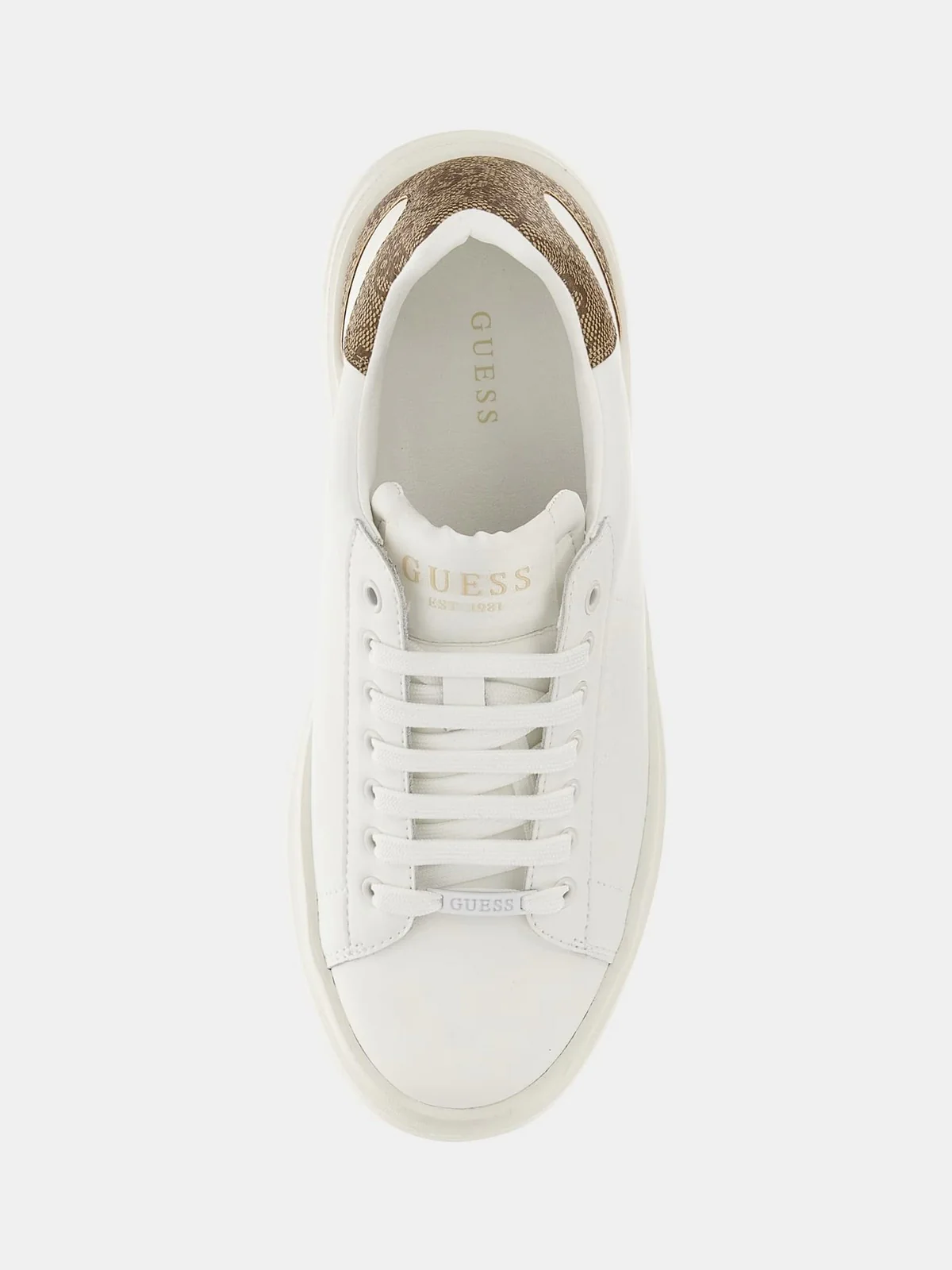 GUESS Sneaker Donna Elbina FLJELB FAL12 WHBEI WHITE BEIGE - Image 4
