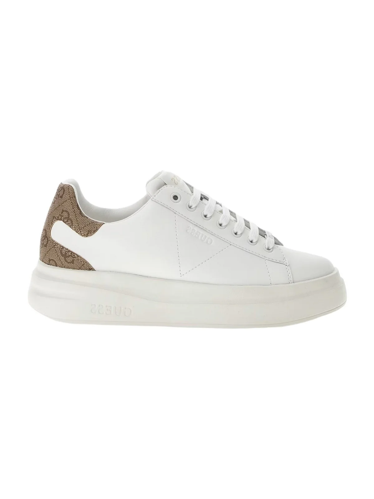 GUESS Sneaker Donna Elbina FLJELB FAL12 WHBEI WHITE BEIGE - Image 6