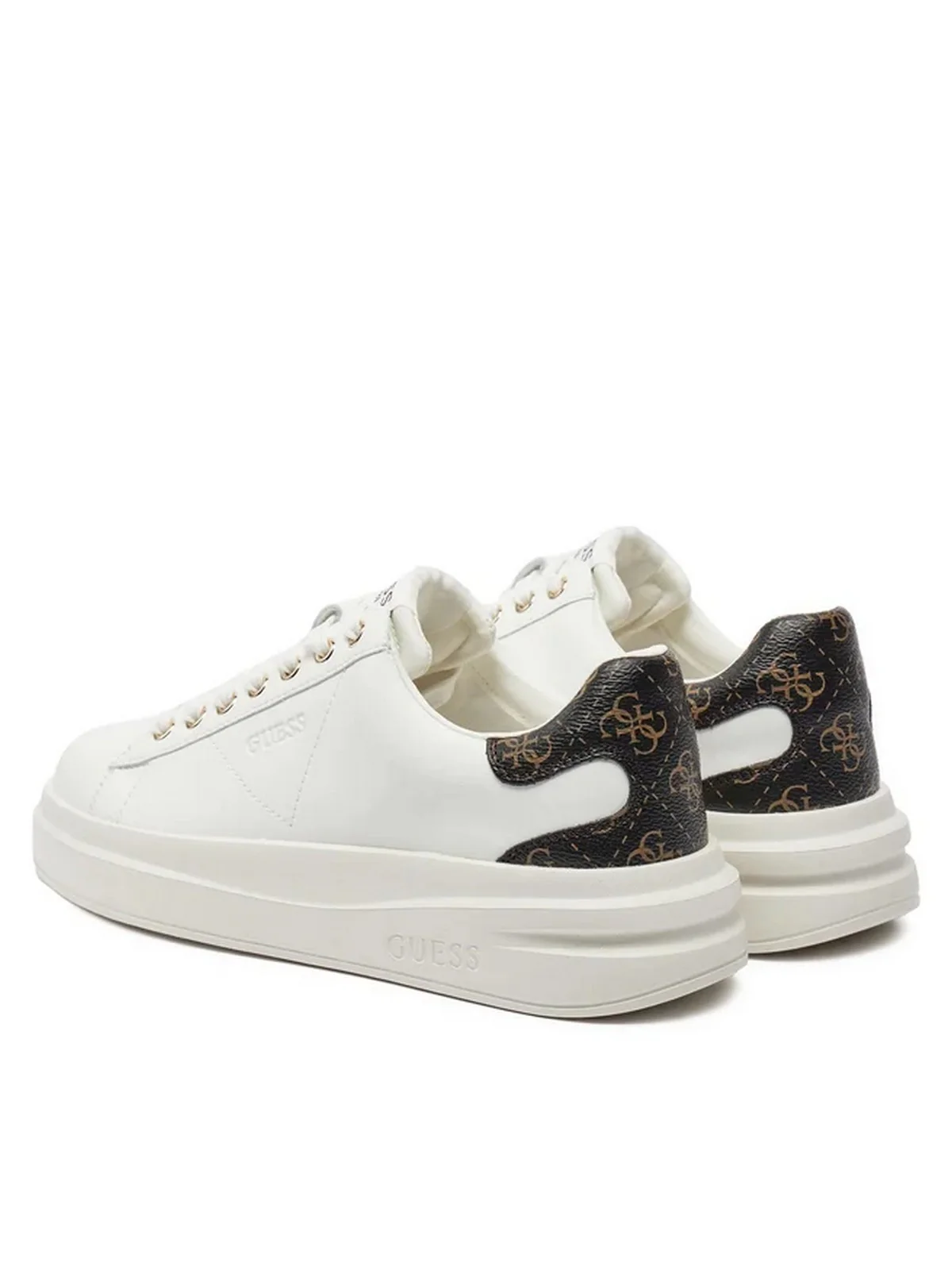 GUESS Sneaker Donna Elbina FLJELB FAL12 WHBRO WHITE BROWN - Image 2