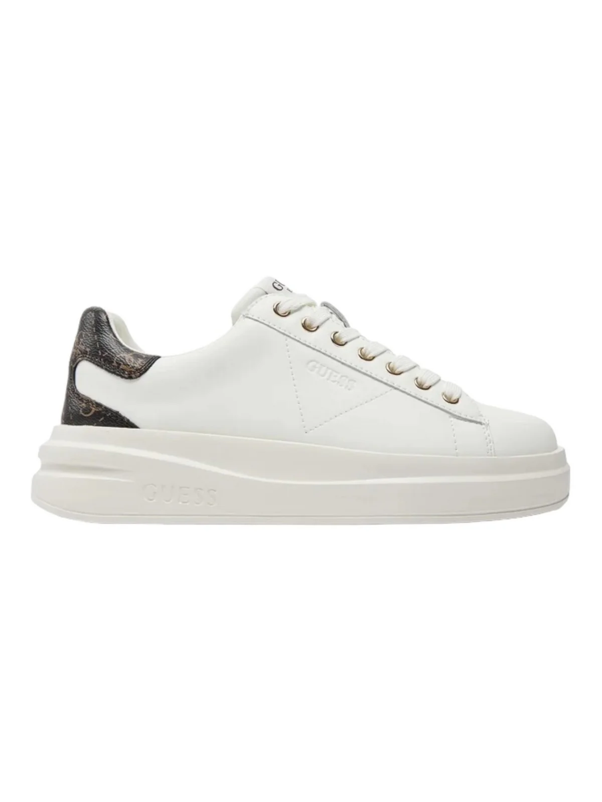 GUESS Sneaker Donna Elbina FLJELB FAL12 WHBRO WHITE BROWN - Image 6