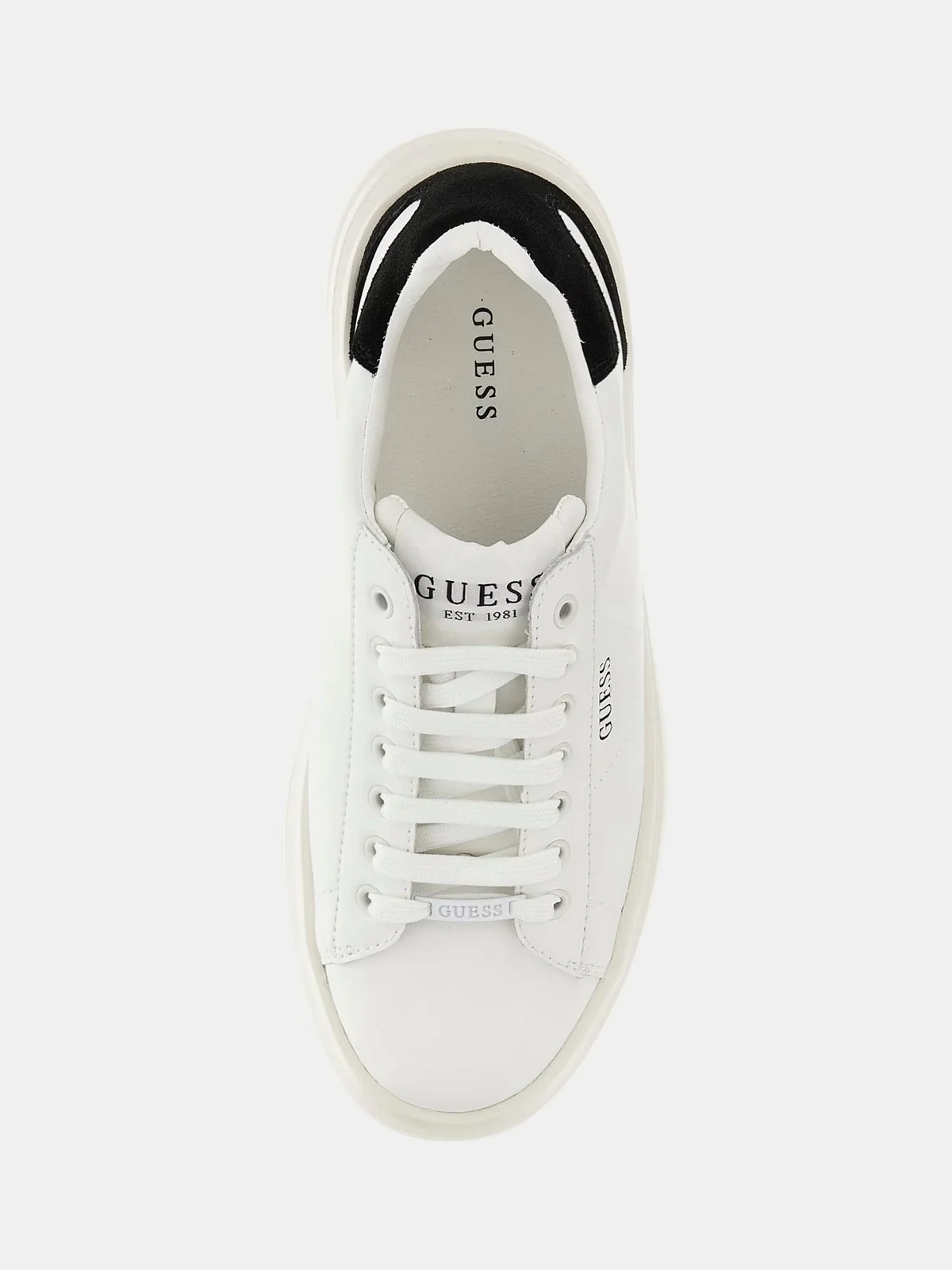 GUESS Sneaker Donna Elbina FLJELB LEA12 WHBLK Bianco - Image 4