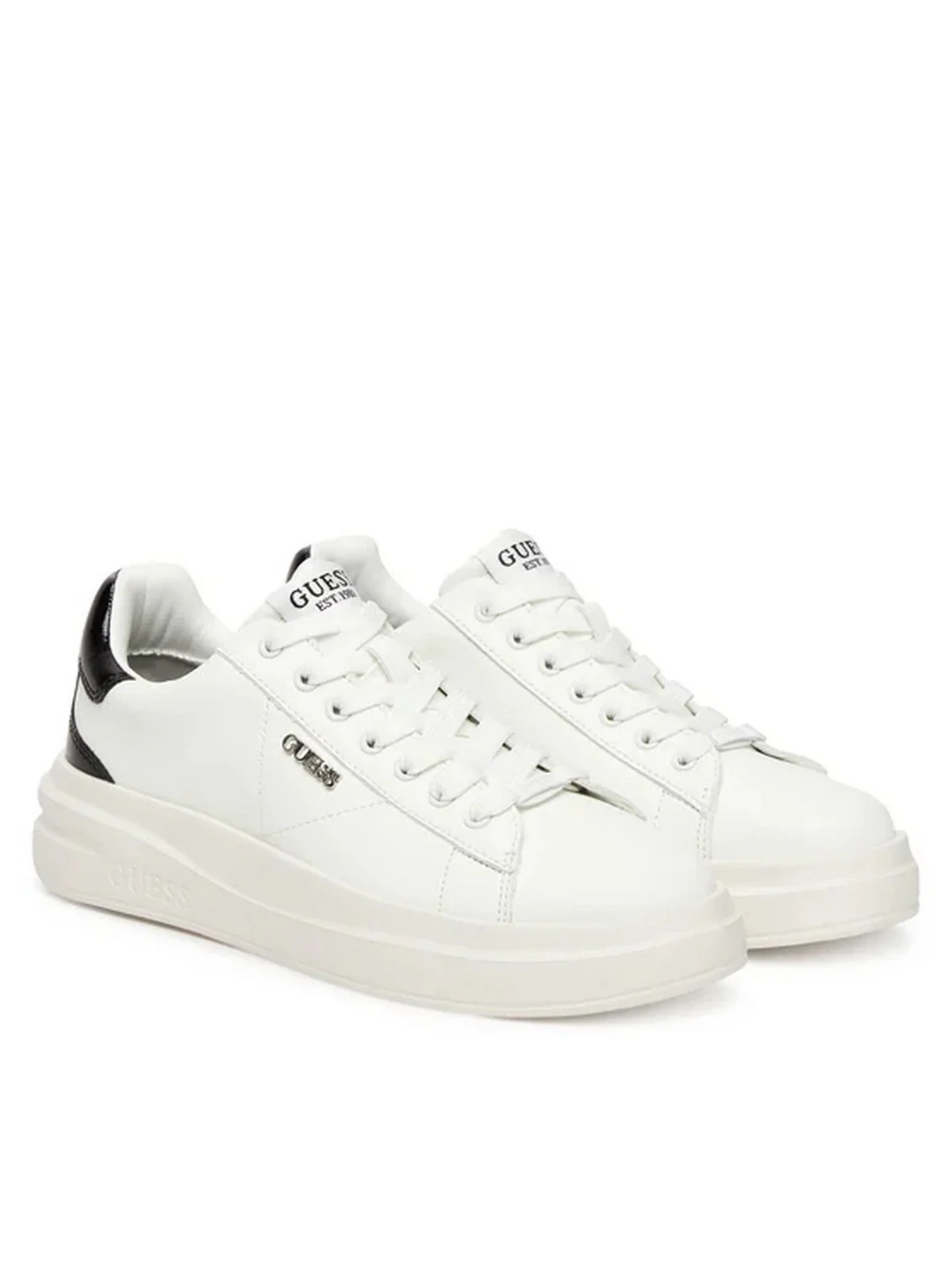 GUESS Sneaker Donna ELBINA10 FLFE10 PEL12 WHIBL WHITE BLACK - Image 2