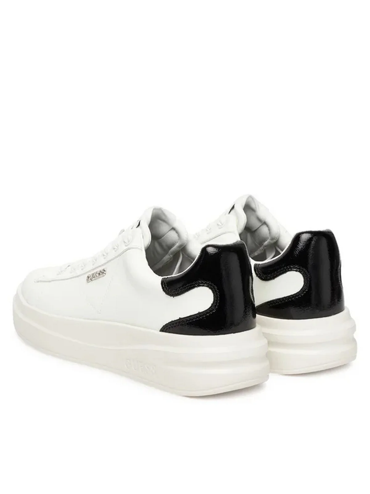 GUESS Sneaker Donna ELBINA10 FLFE10 PEL12 WHIBL WHITE BLACK - Image 3