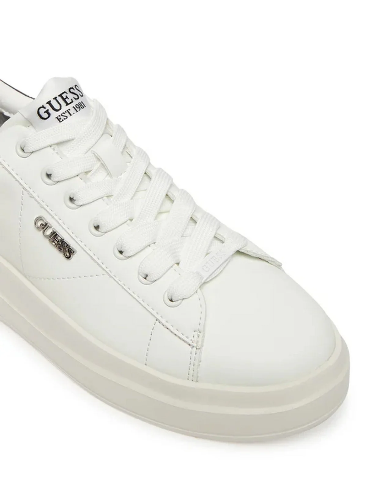 GUESS Sneaker Donna ELBINA10 FLFE10 PEL12 WHIBL WHITE BLACK - Image 6
