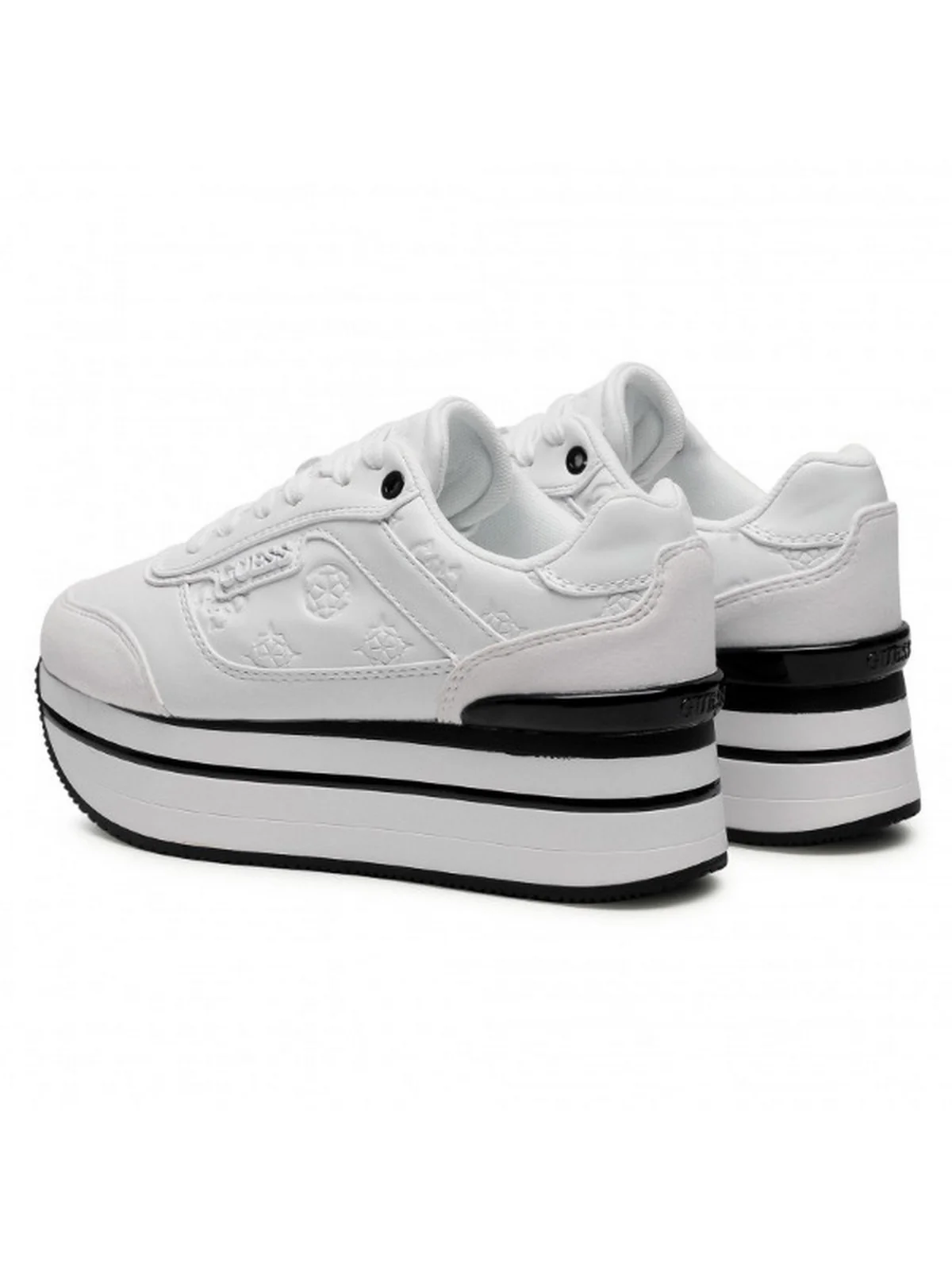GUESS Sneaker Donna Hansin/Active Lady/Leather Lik FL5HNS PEL12 WHITE WHITE - Image 6