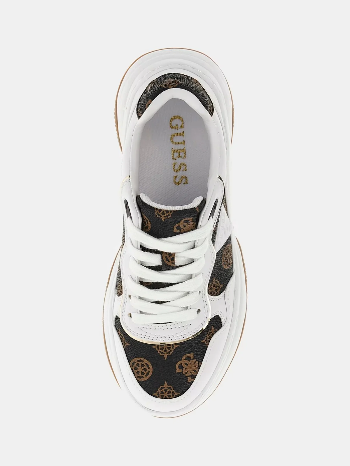 GUESS Sneaker Donna HAPYY FLPHAP FAL12 WHIBR Bianco - Image 4