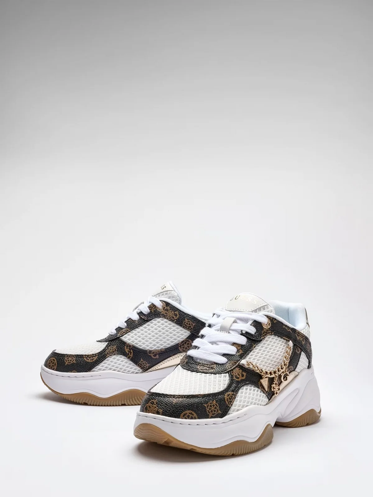 GUESS Sneaker Donna HARPAA FLPHAR FAL12 WHIBR WHITE BROWN - Image 2