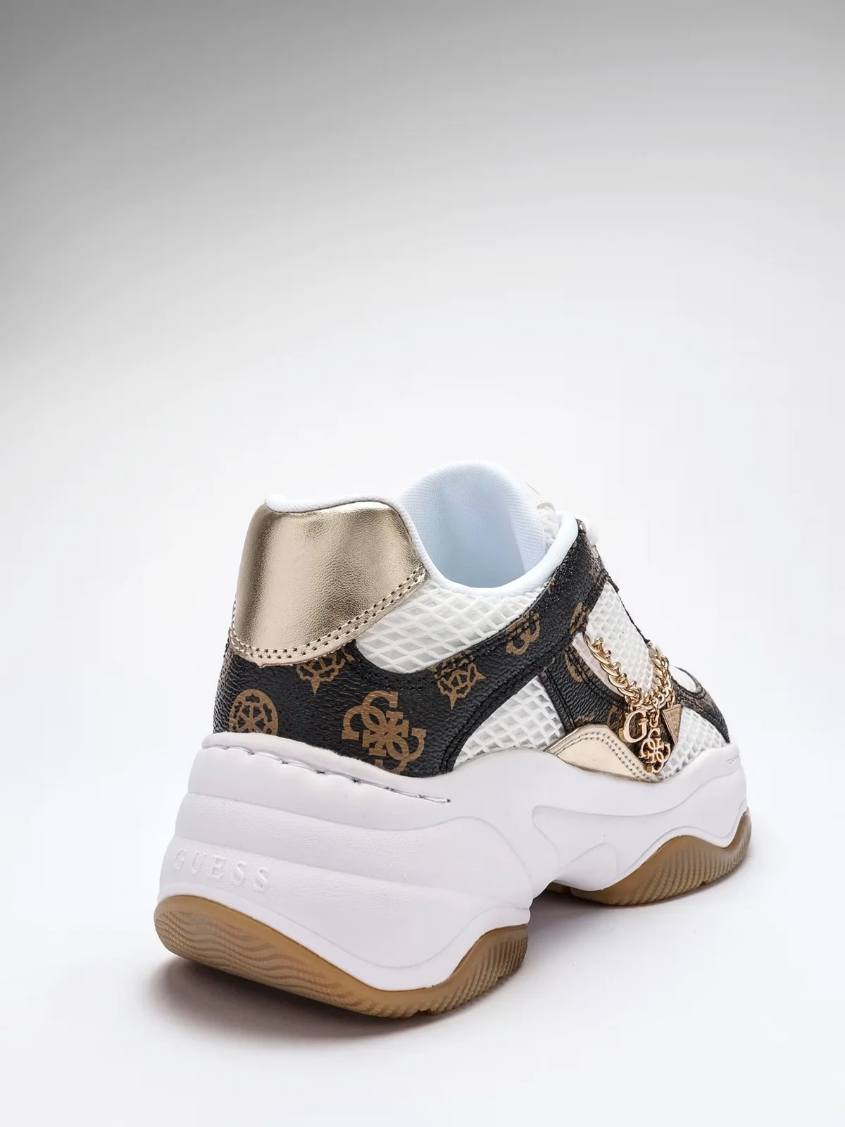 GUESS Sneaker Donna HARPAA FLPHAR FAL12 WHIBR WHITE BROWN - Image 5