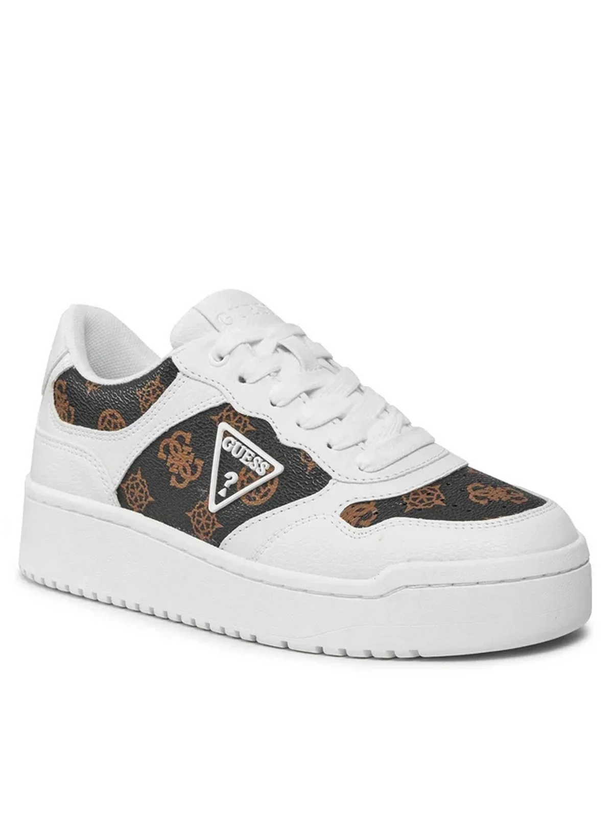 GUESS Sneaker Donna MIRAM2 FLPMI2 FAL12 WHIBR WHITE BROWN - Image 2