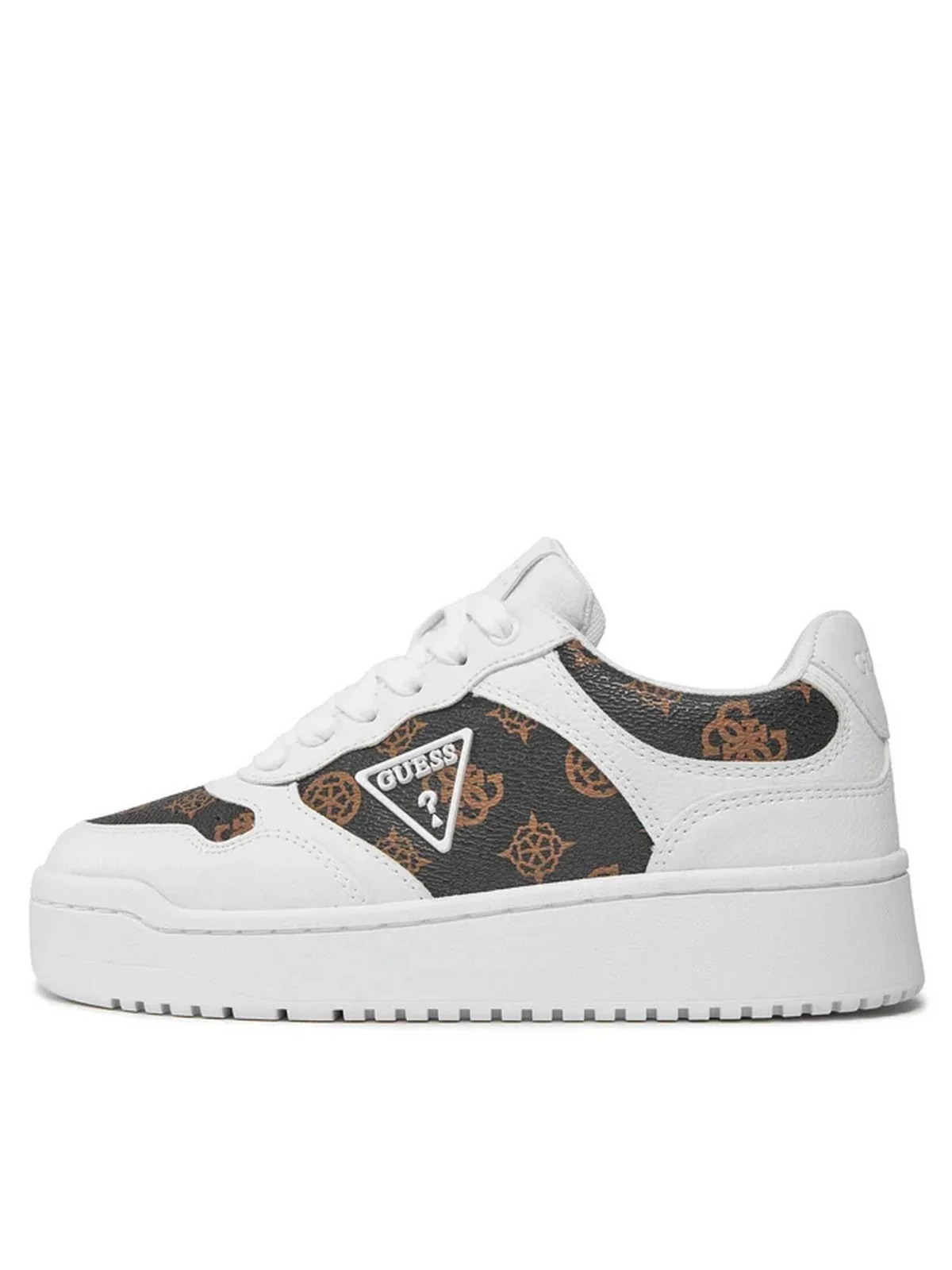 GUESS Sneaker Donna MIRAM2 FLPMI2 FAL12 WHIBR WHITE BROWN - Image 6