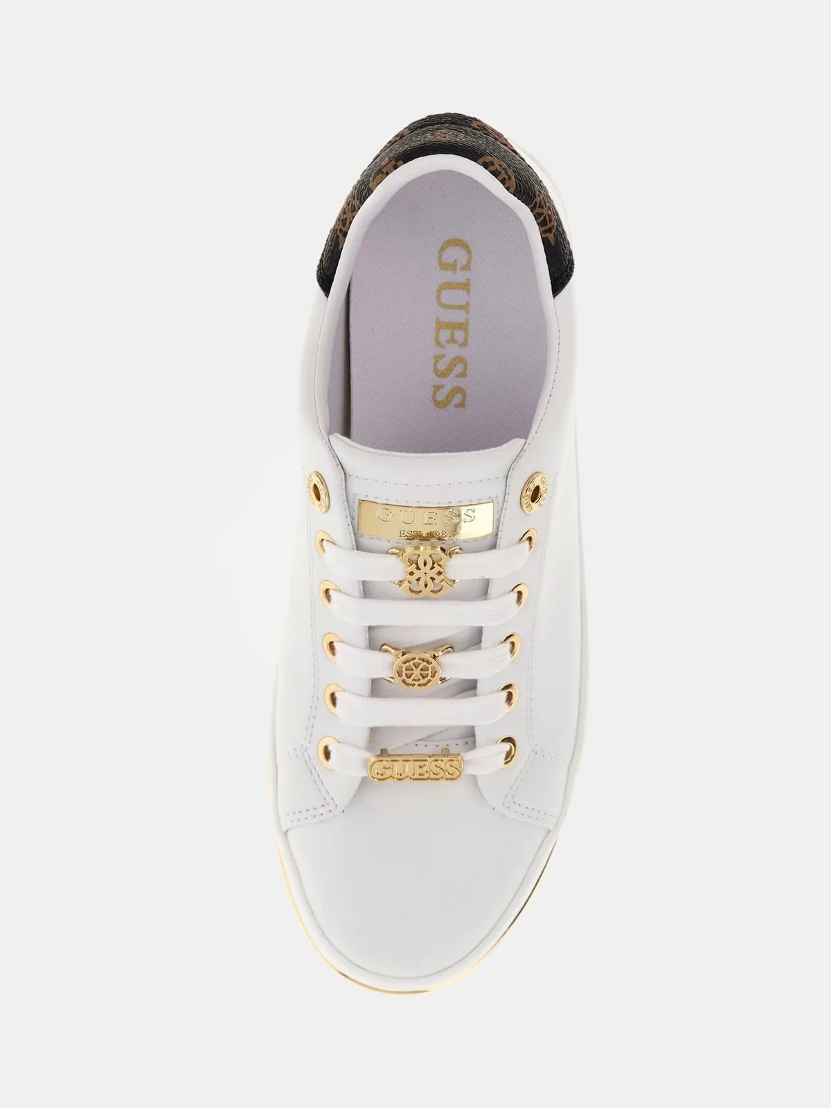 GUESS Sneaker Donna STASEY FLPSTA ELE12 WHITE Bianco - Image 5