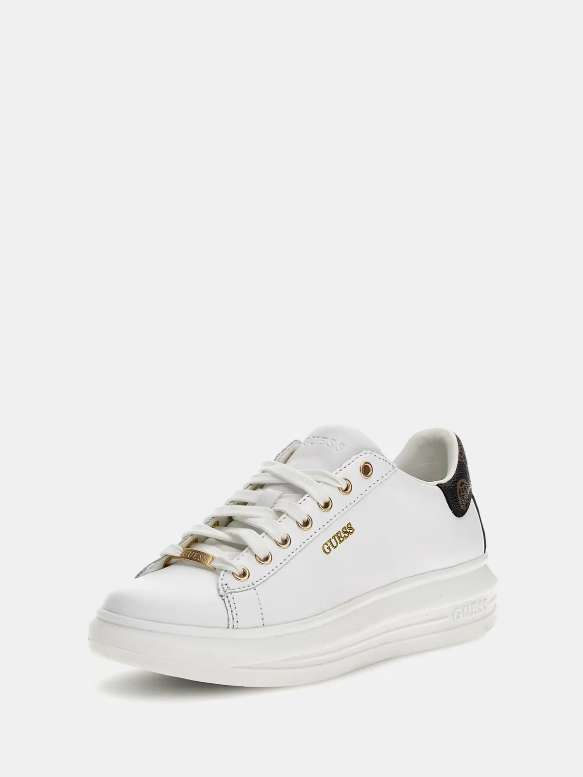 GUESS Sneaker Donna Vibo FL8VIB LEA12 WHIBR Bianco - Image 2
