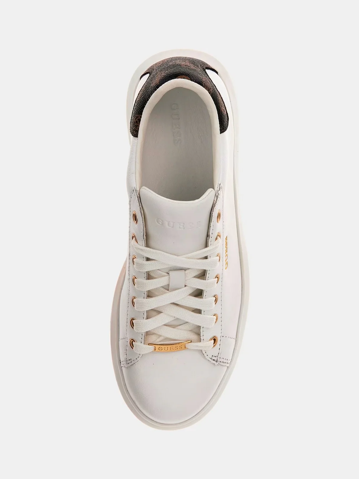 GUESS Sneaker Donna Vibo FL8VIB LEA12 WHIBR Bianco - Image 4