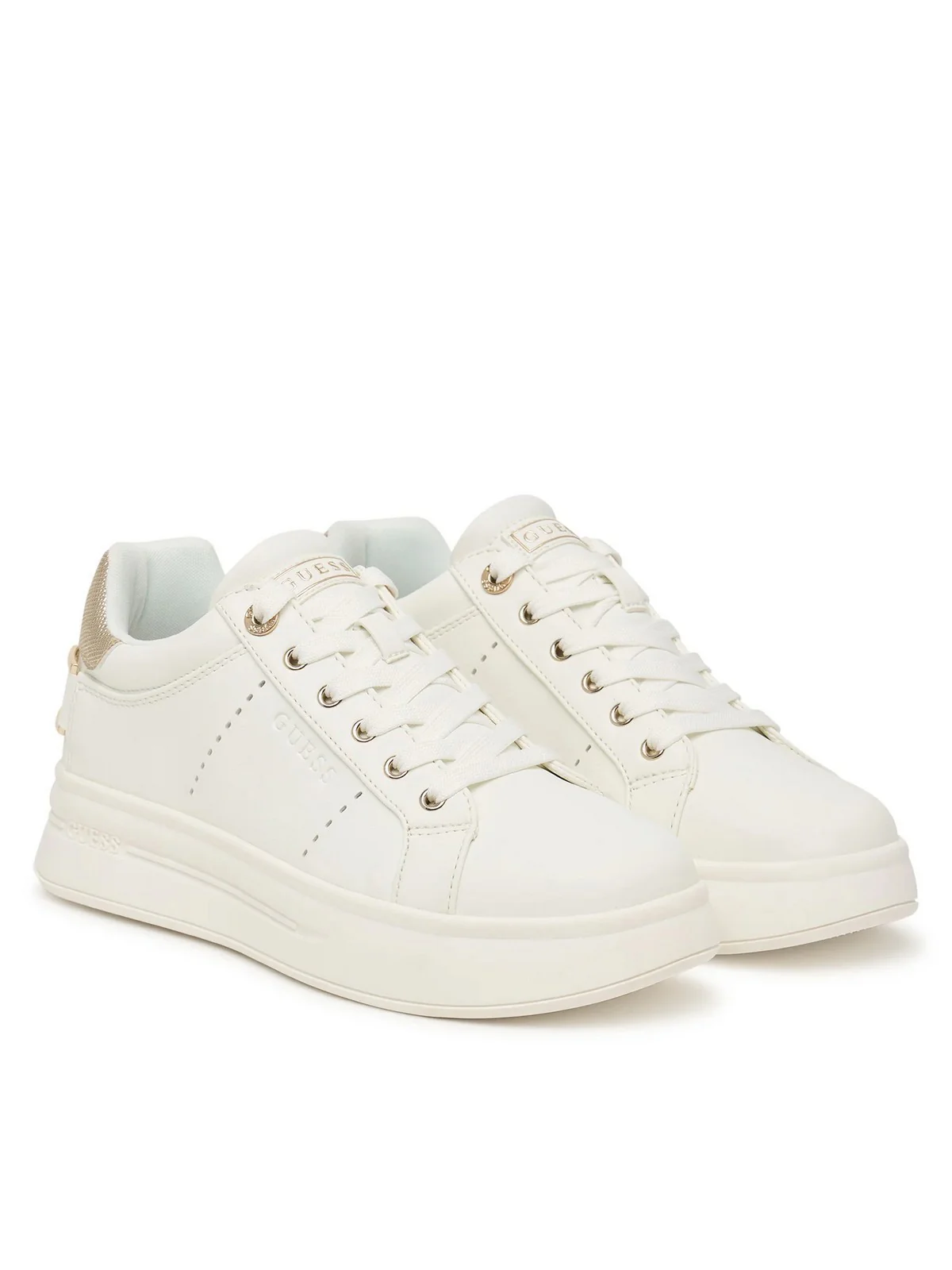 GUESS Sneaker Donna WESLI FLPWES ELE12 WHIGO WHITE GOLD - Image 2