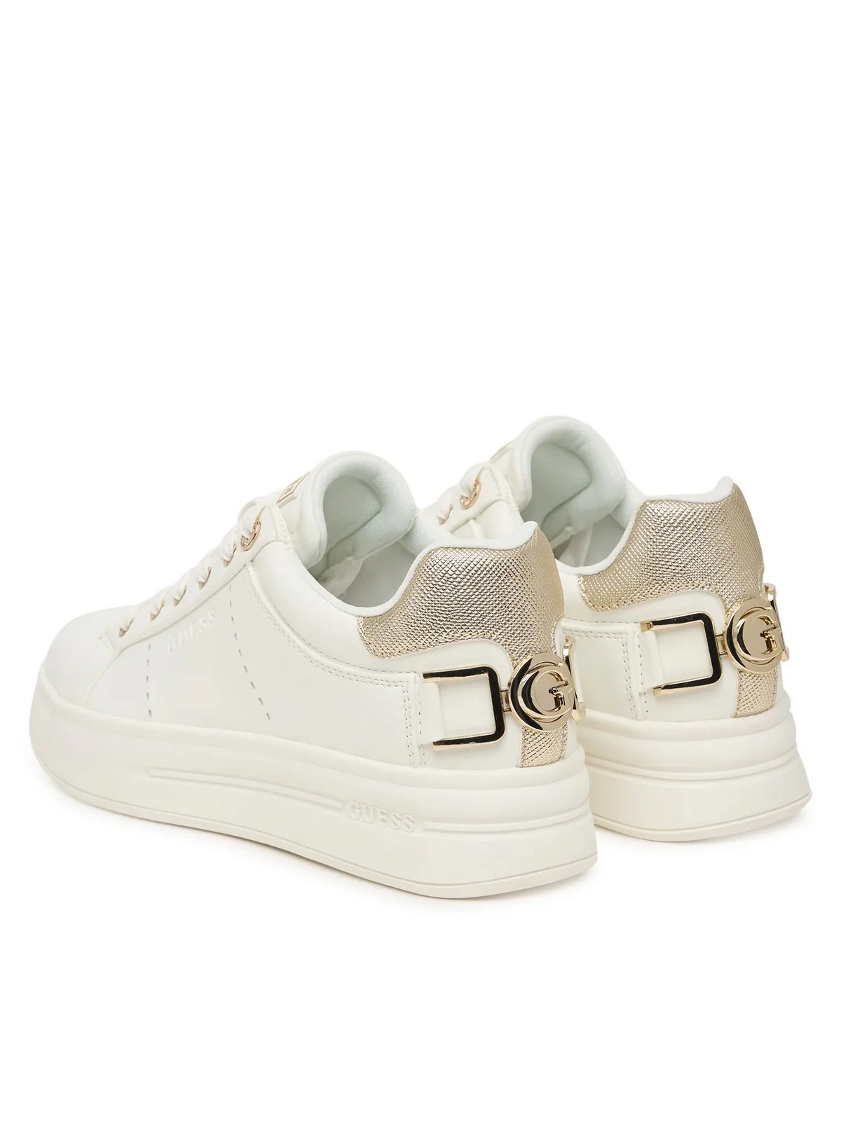 GUESS Sneaker Donna WESLI FLPWES ELE12 WHIGO WHITE GOLD - Image 3