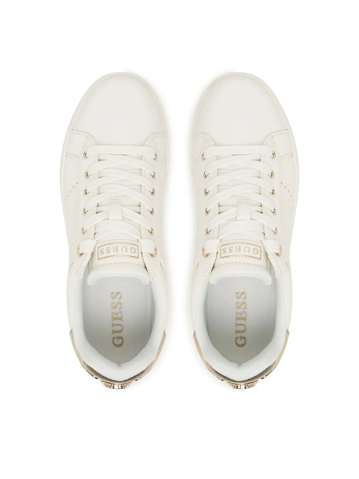 GUESS Sneaker Donna WESLI FLPWES ELE12 WHIGO WHITE GOLD - Image 5