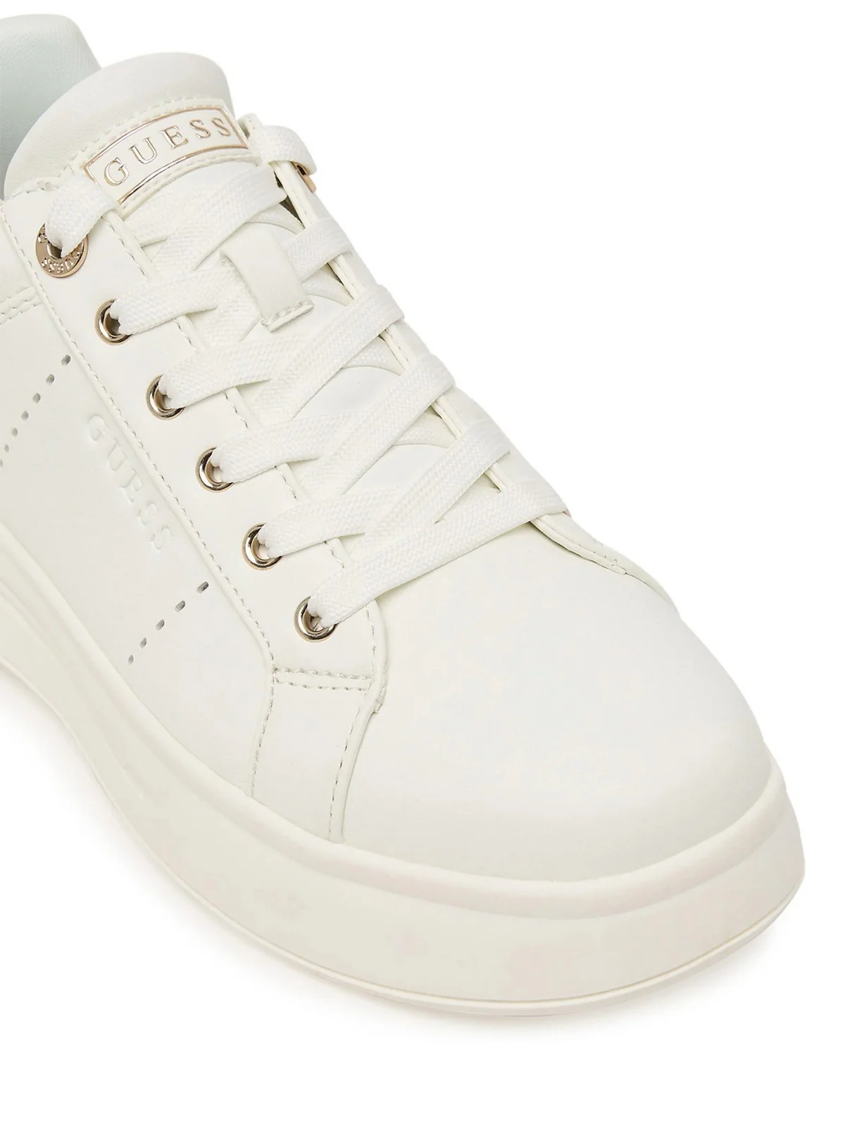 GUESS Sneaker Donna WESLI FLPWES ELE12 WHIGO WHITE GOLD - Image 6