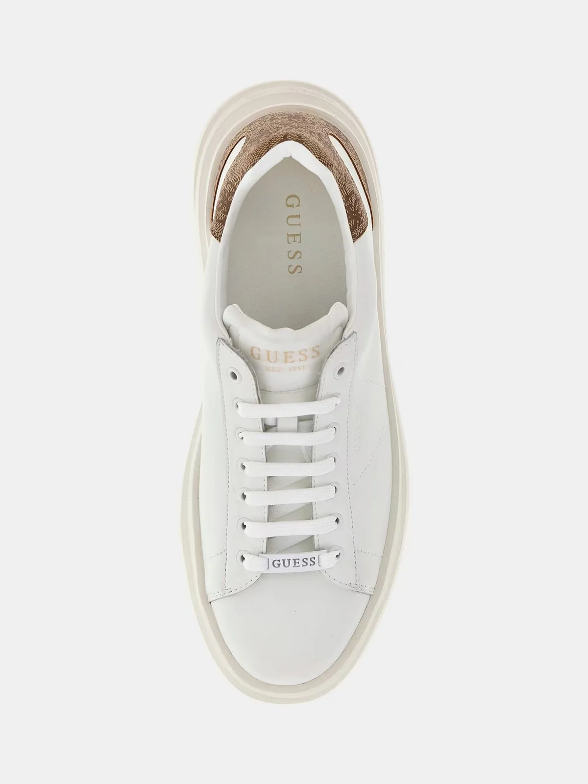 GUESS Sneaker Uomo ELBA FMPVIB LEA12 WBEIB Bianco - Image 4