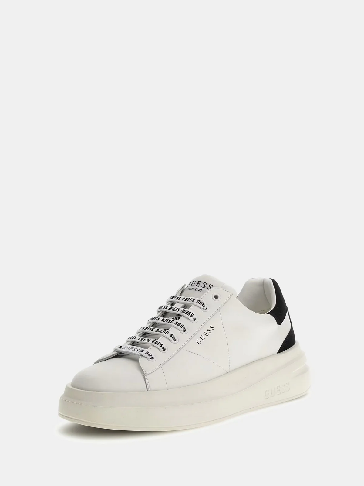 GUESS Sneaker Uomo ELBA FMPVIB SUE12 WHIBK WHITE BLACK - Image 2