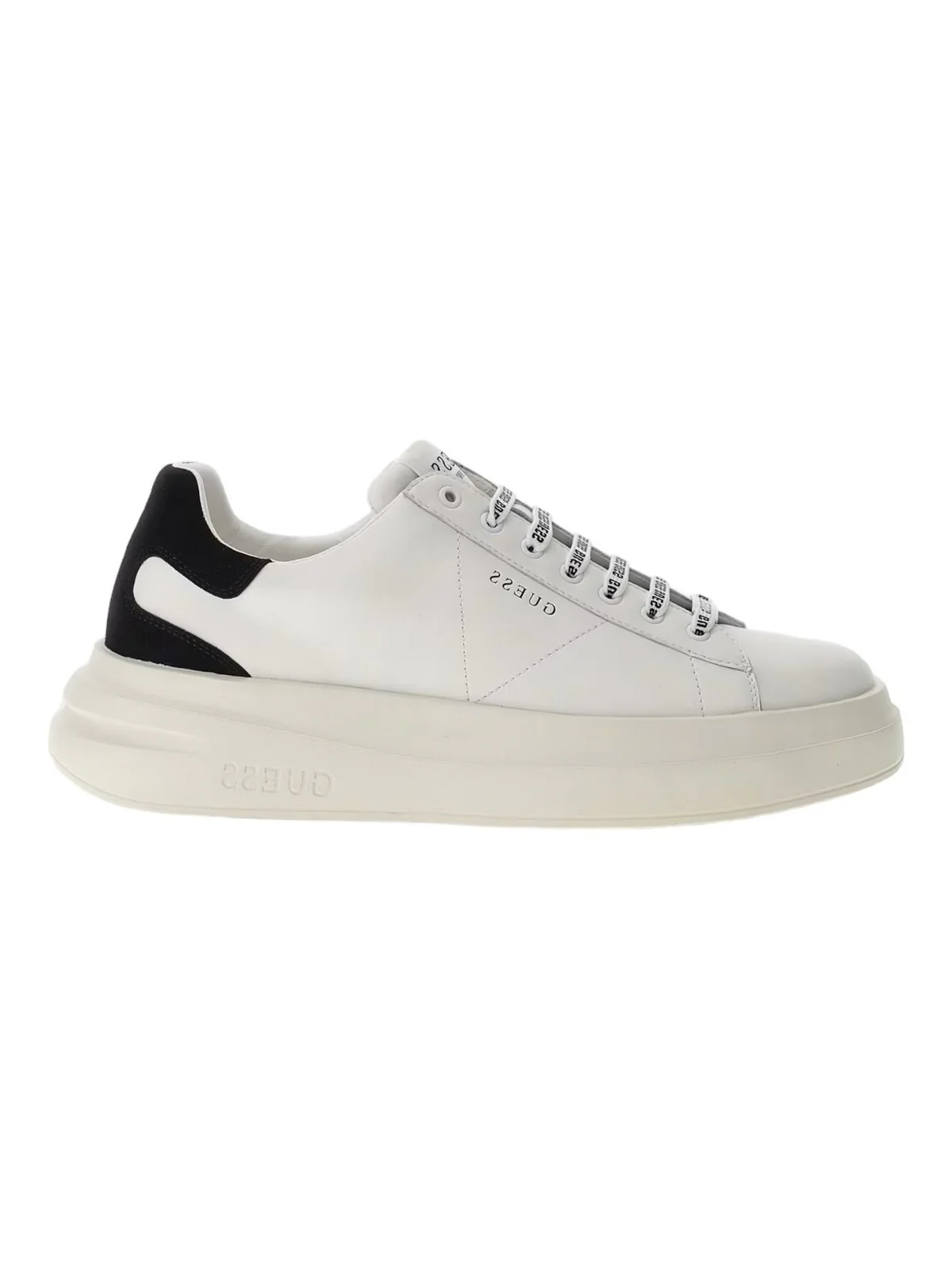 GUESS Sneaker Uomo ELBA FMPVIB SUE12 WHIBK WHITE BLACK - Image 6