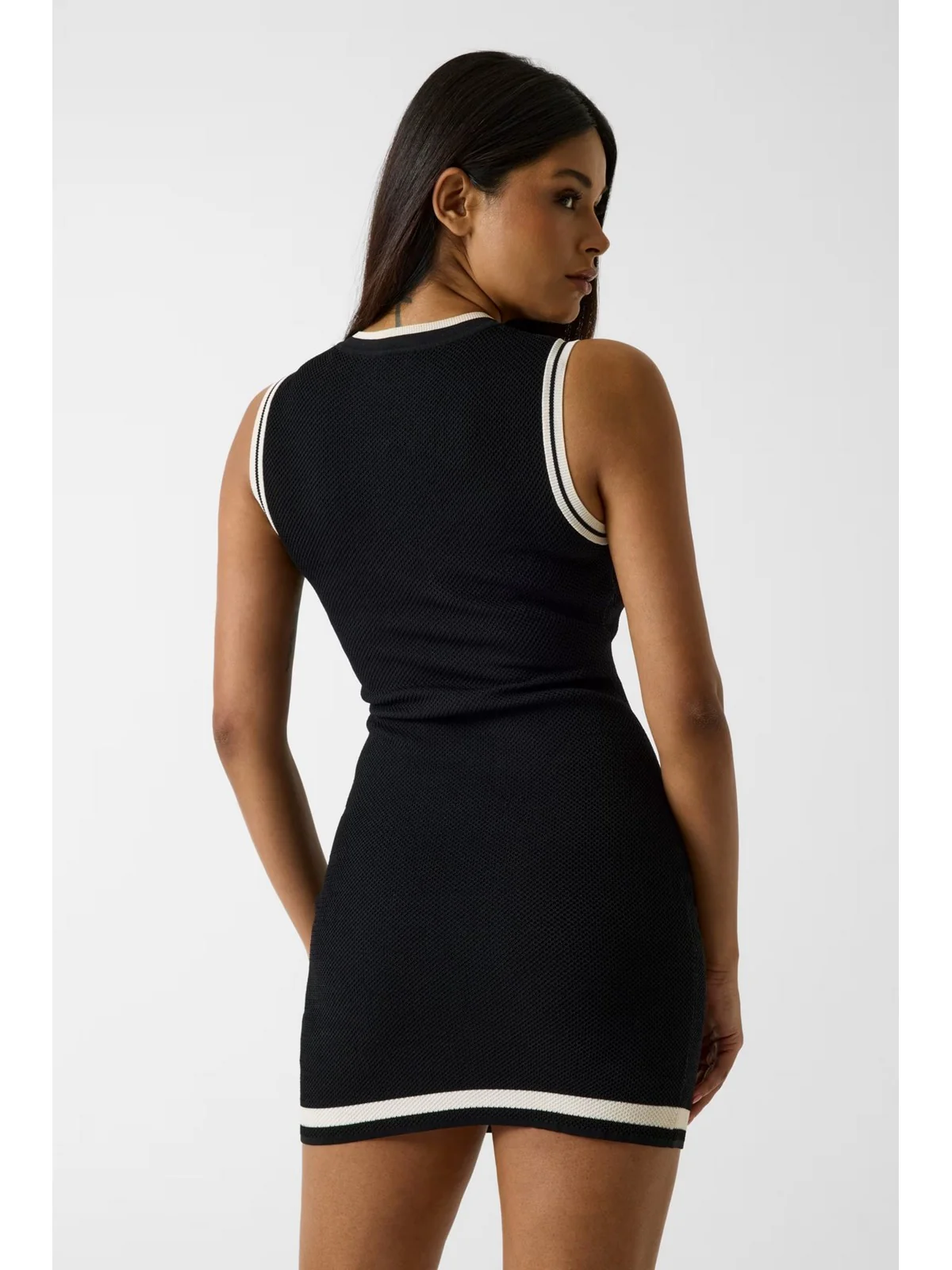 GUESS SPORT Abito Donna GABRY CN SL SHORT DRESS SWTR V6GK04 Z0648 JBLK Jet Black A996 - Image 4
