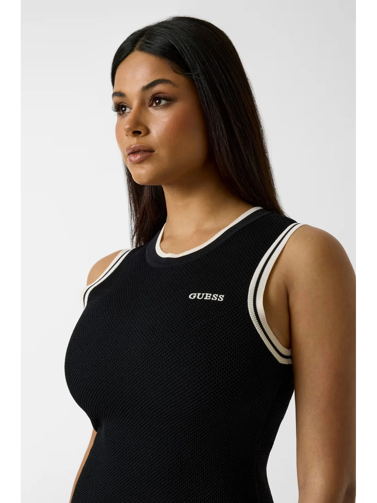 GUESS SPORT Abito Donna GABRY CN SL SHORT DRESS SWTR V6GK04 Z0648 JBLK Jet Black A996 - Image 5