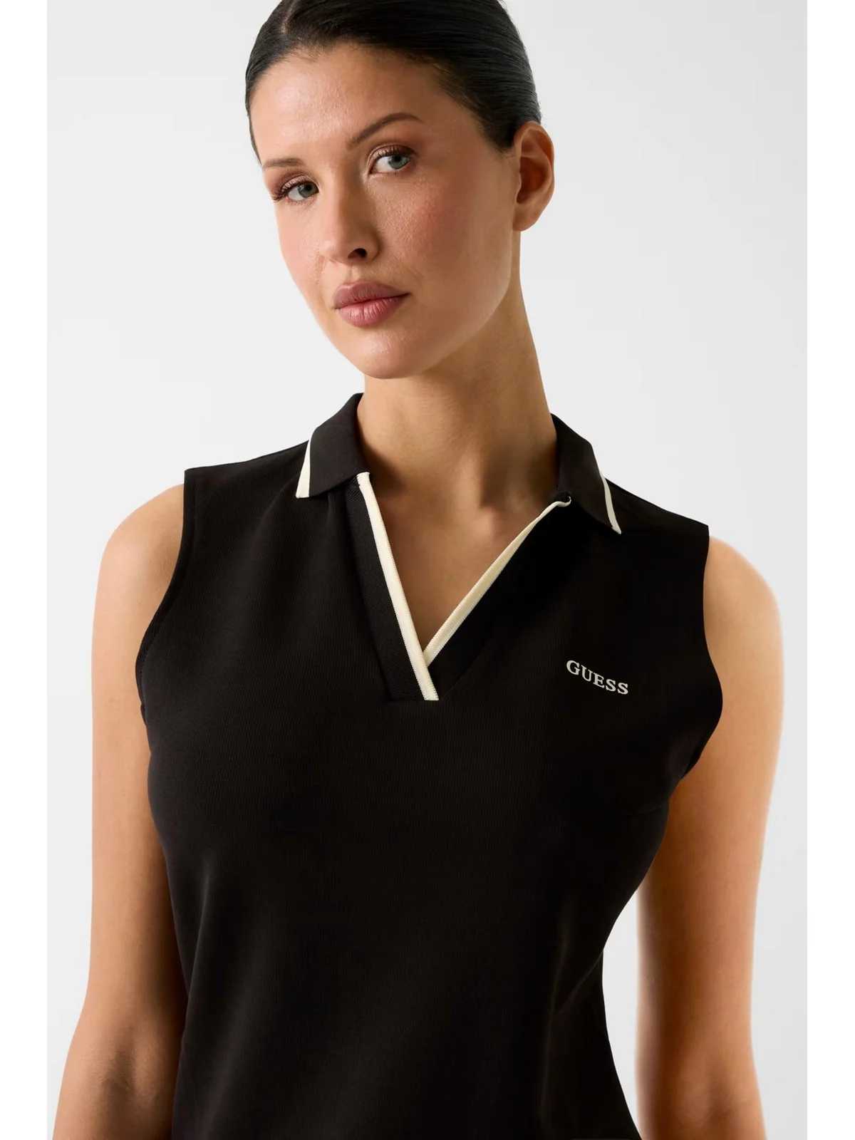 GUESS SPORT Abito Donna JASMINE SLEEVELESS DRESS V6GK02 K2928 JBLK Jet Black A996 - Image 5