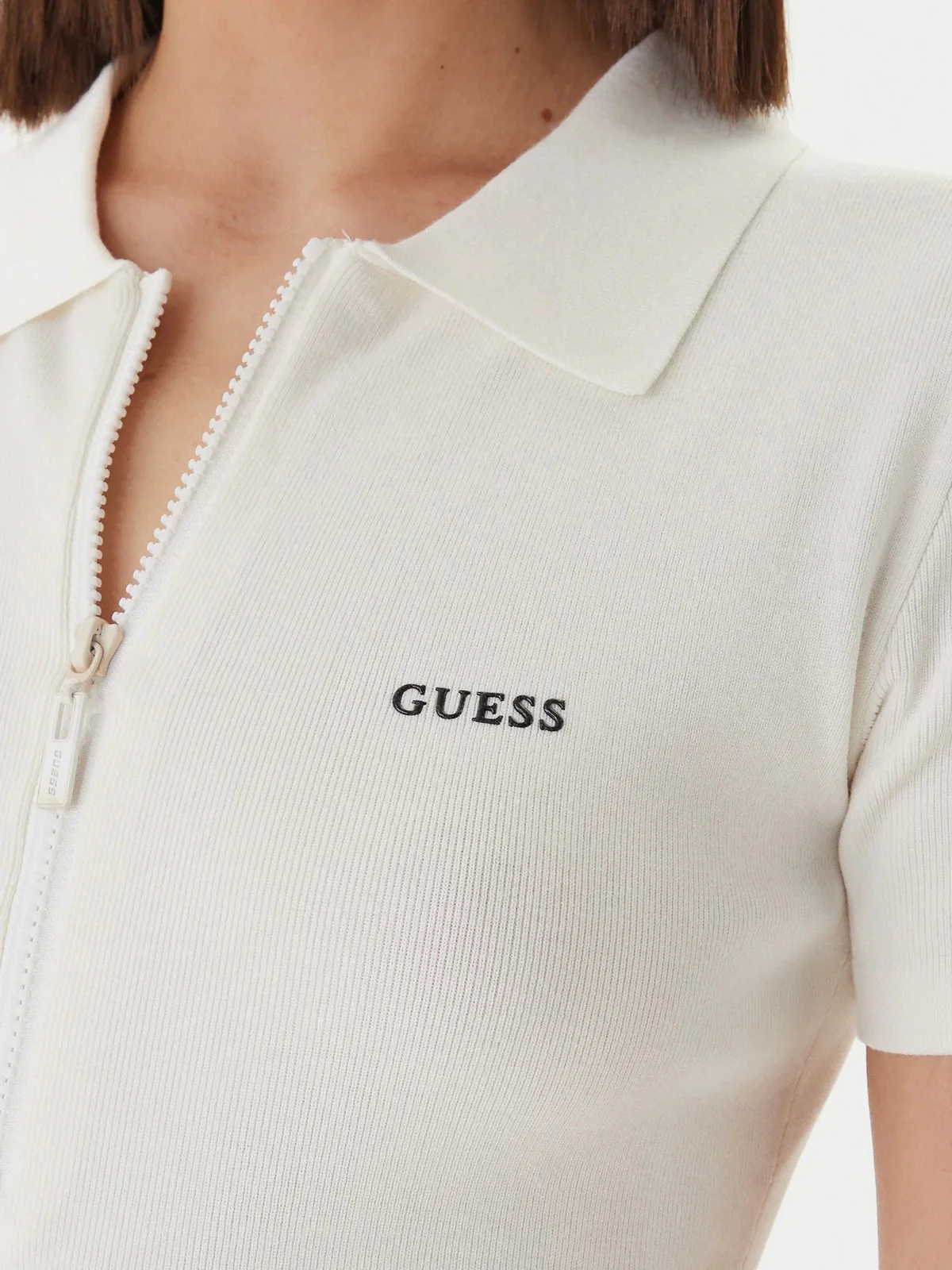 GUESS SPORT Abito Donna LAURENE DRESS SWTR V6RK08 Z4642 G018 SALT WHITE - Image 4