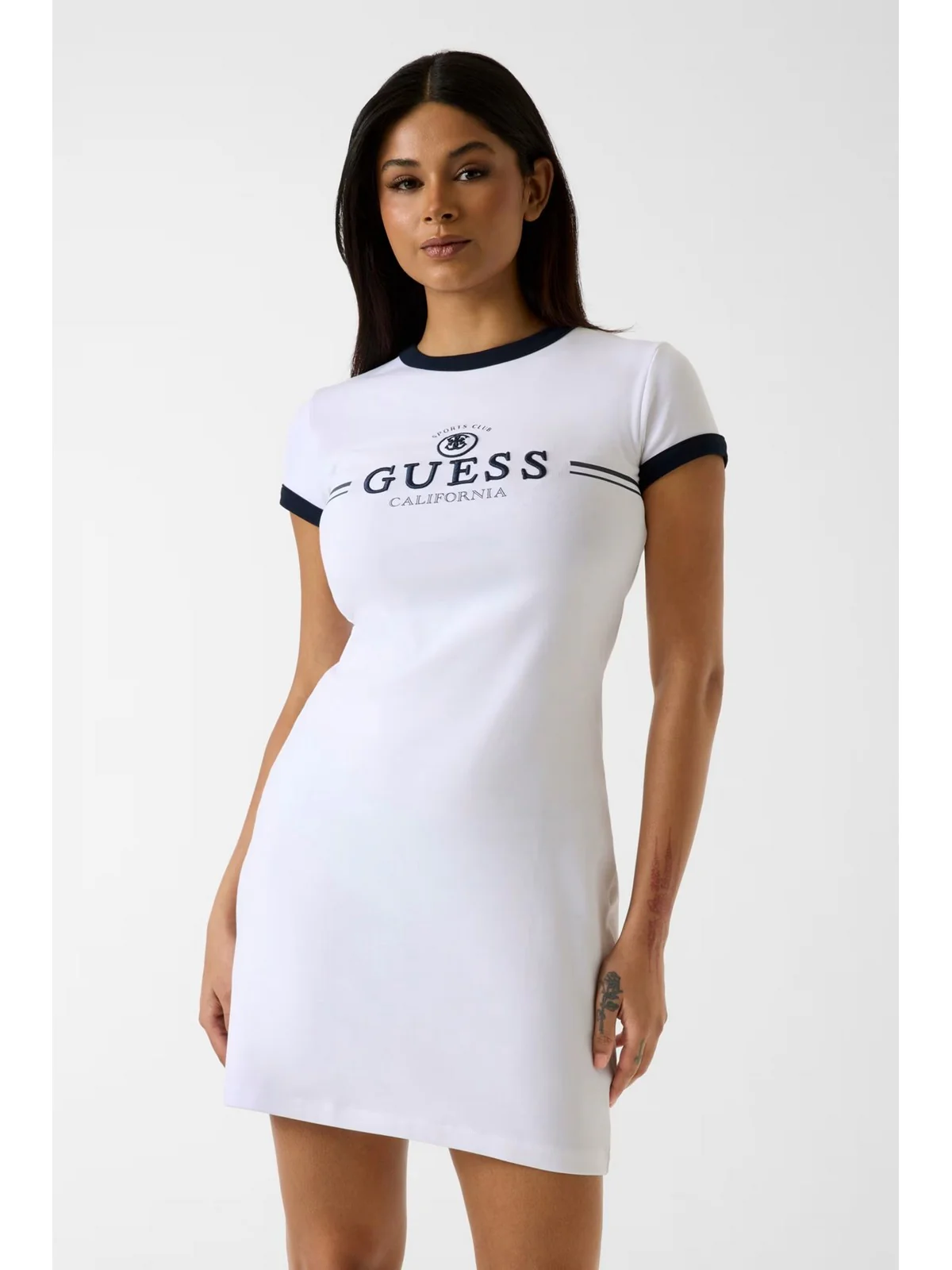 GUESS SPORT Abito Donna MILA SS SHORT DRESS V6GK05 K2988 G011 PURE WHITE - Image 2