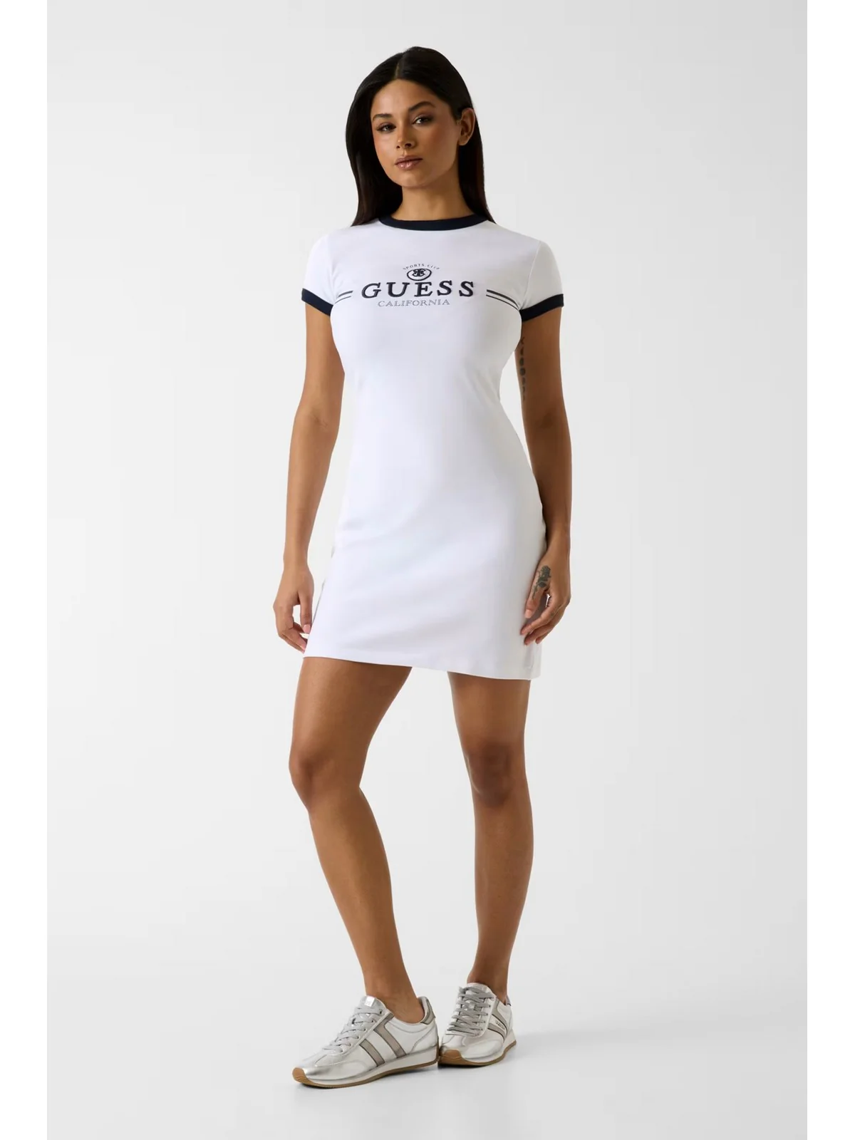 GUESS SPORT Abito Donna MILA SS SHORT DRESS V6GK05 K2988 G011 PURE WHITE - Image 3