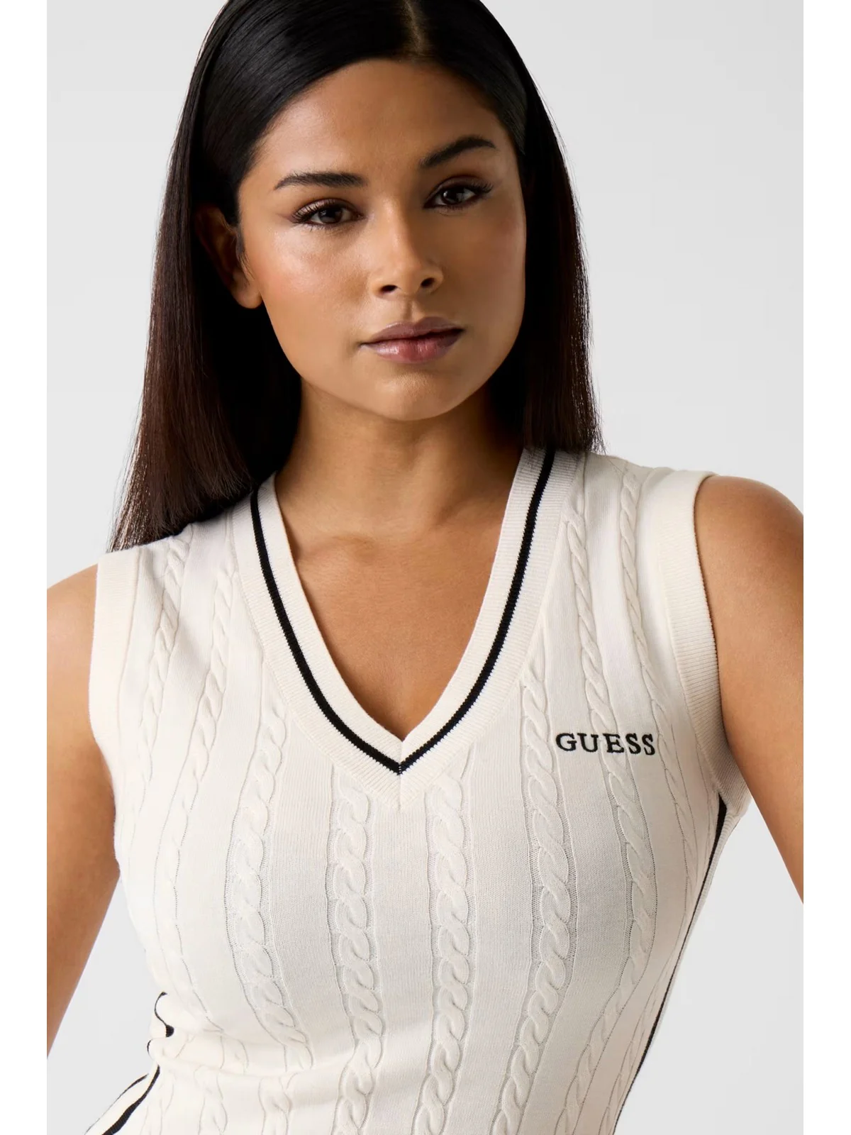 GUESS SPORT Abito Donna SHARI DRESS SWTR V6RK09 Z4652 G1O6 DOVE WHITE - Image 5