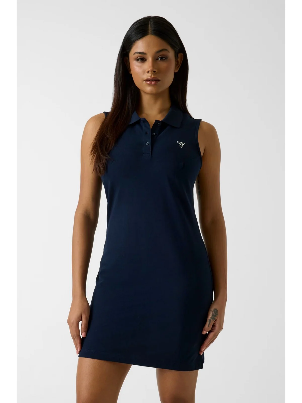 GUESS SPORT Abito Donna SILVY SS POLO DRESS V6GK09 K3152 A71W DARING OCEAN - Image 2