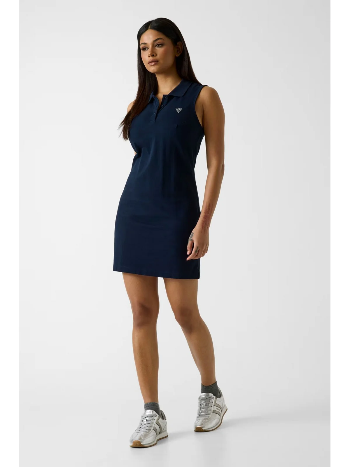 GUESS SPORT Abito Donna SILVY SS POLO DRESS V6GK09 K3152 A71W DARING OCEAN - Image 3