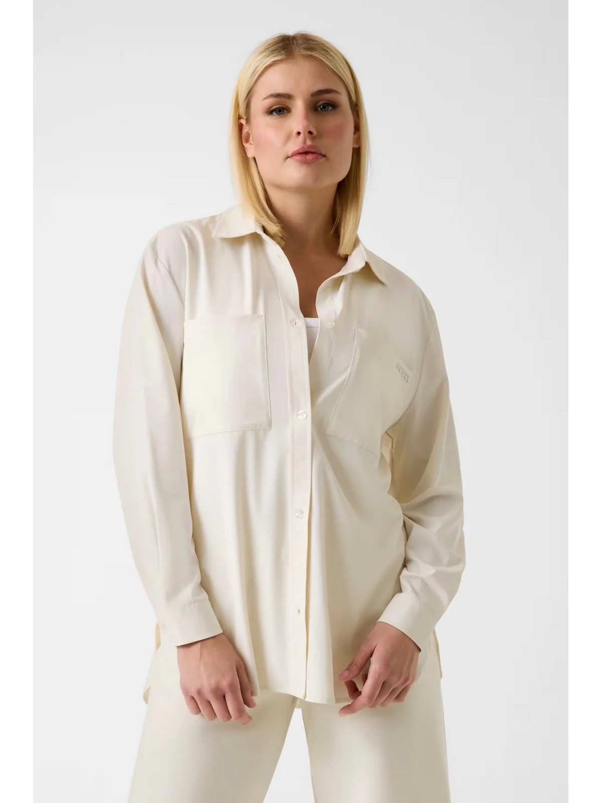 GUESS SPORT Camicia Donna NAT SHACKET V6RH00 WL232 G027 WHITE GLAM - Image 2