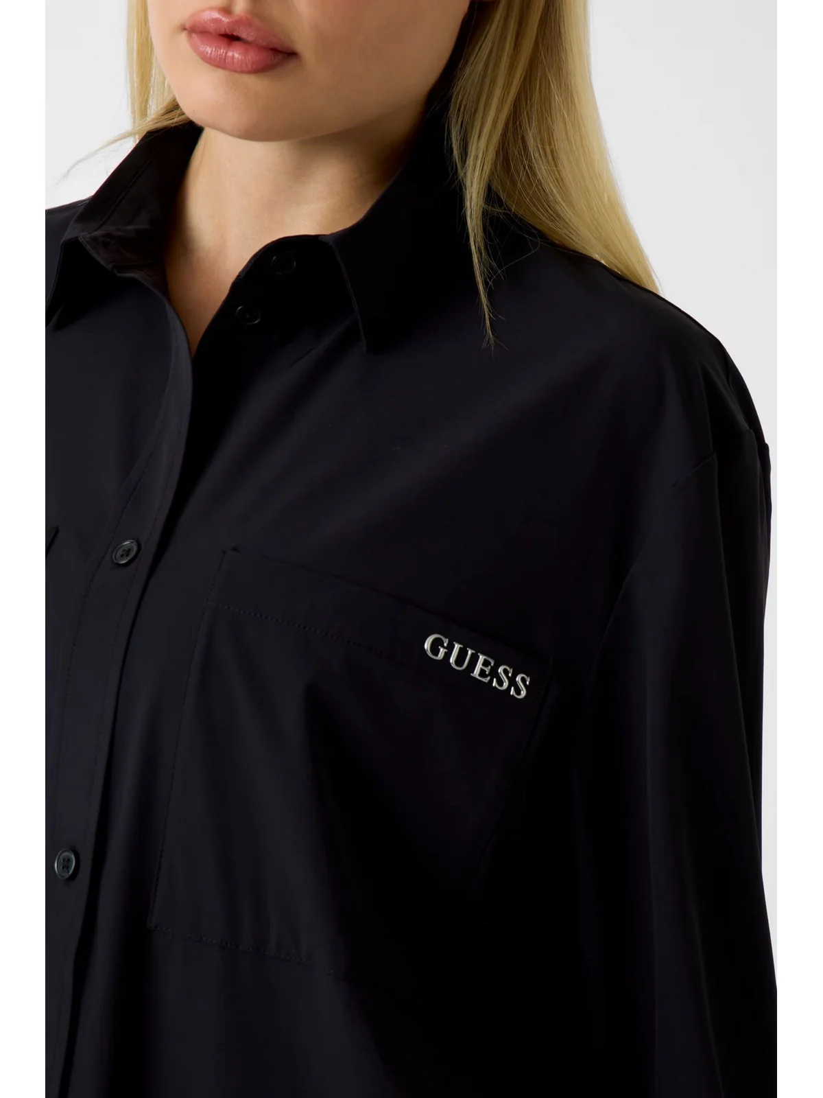 GUESS SPORT Camicia Donna NAT SHACKET V6RH00 WL232 JBLK Jet Black A996 - Image 5