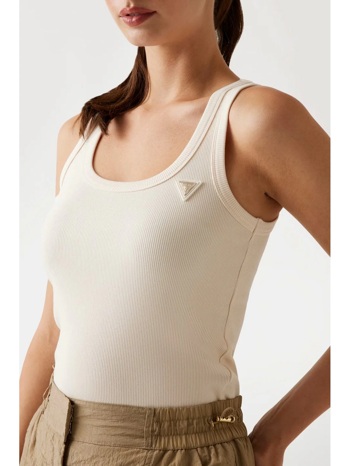 GUESS SPORT Canotta Donna COLETTE RIB TANK V4YP06 K8RT2 G6K5 OCEAN SALT - Image 5