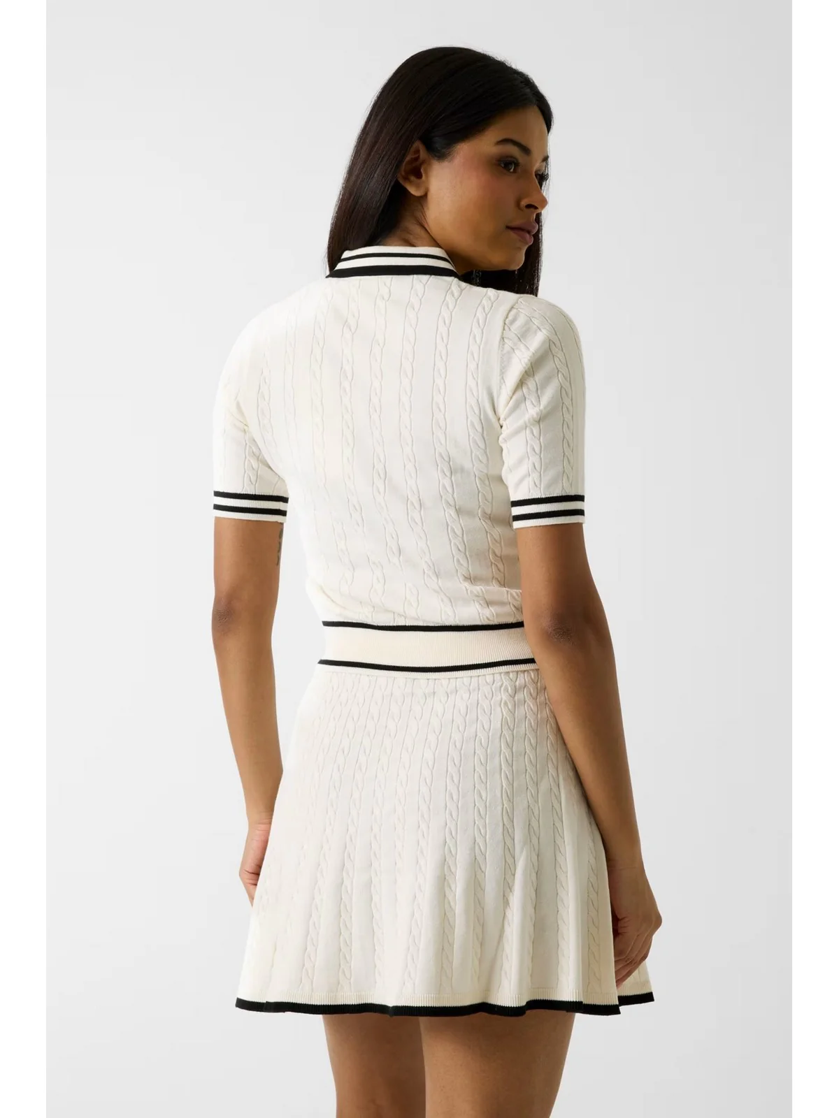 GUESS SPORT Cardigan Donna SHARI POLO CARDI SWTR V6RR02 Z4652 G1O6 DOVE WHITE - Image 4
