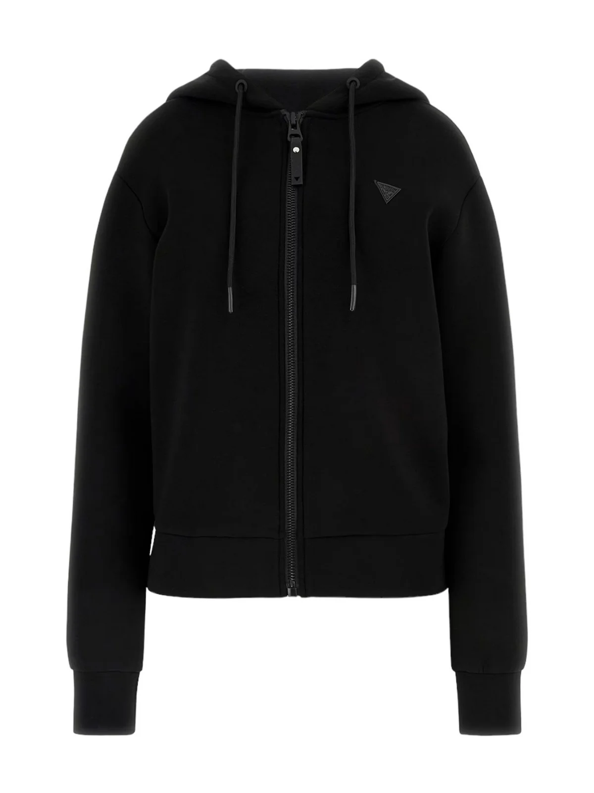 GUESS SPORT Felpa Donna ALLIE SCUBA HOODIE ZIP SWEATSH V3RQ11 K7UW2 JBLK Jet Black A996 - Image 5