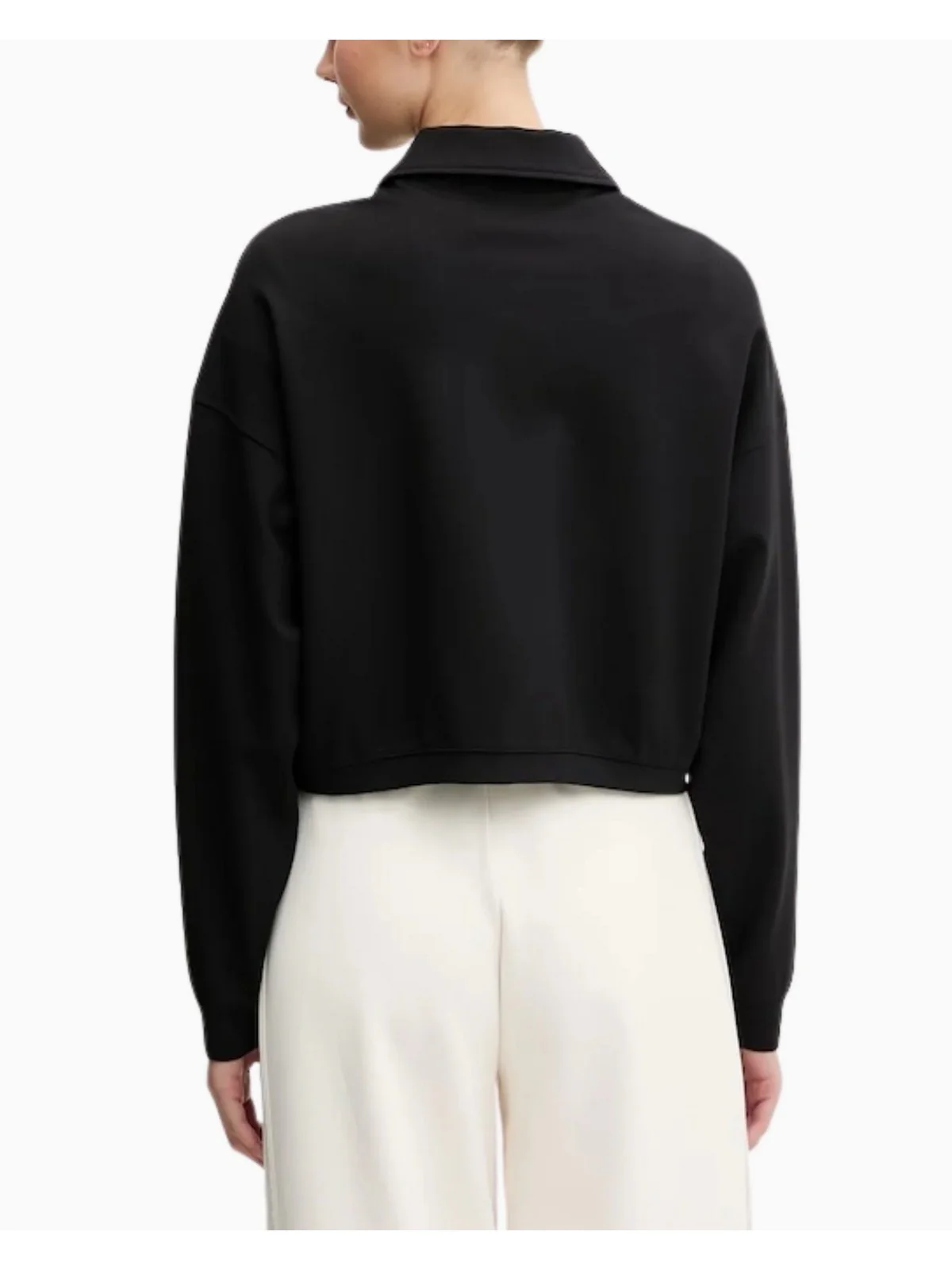 GUESS SPORT Felpa Donna ANNIE CROP FULL ZIP JACKET V6RQ17 KD822 JBLK Jet Black A996 - Image 2