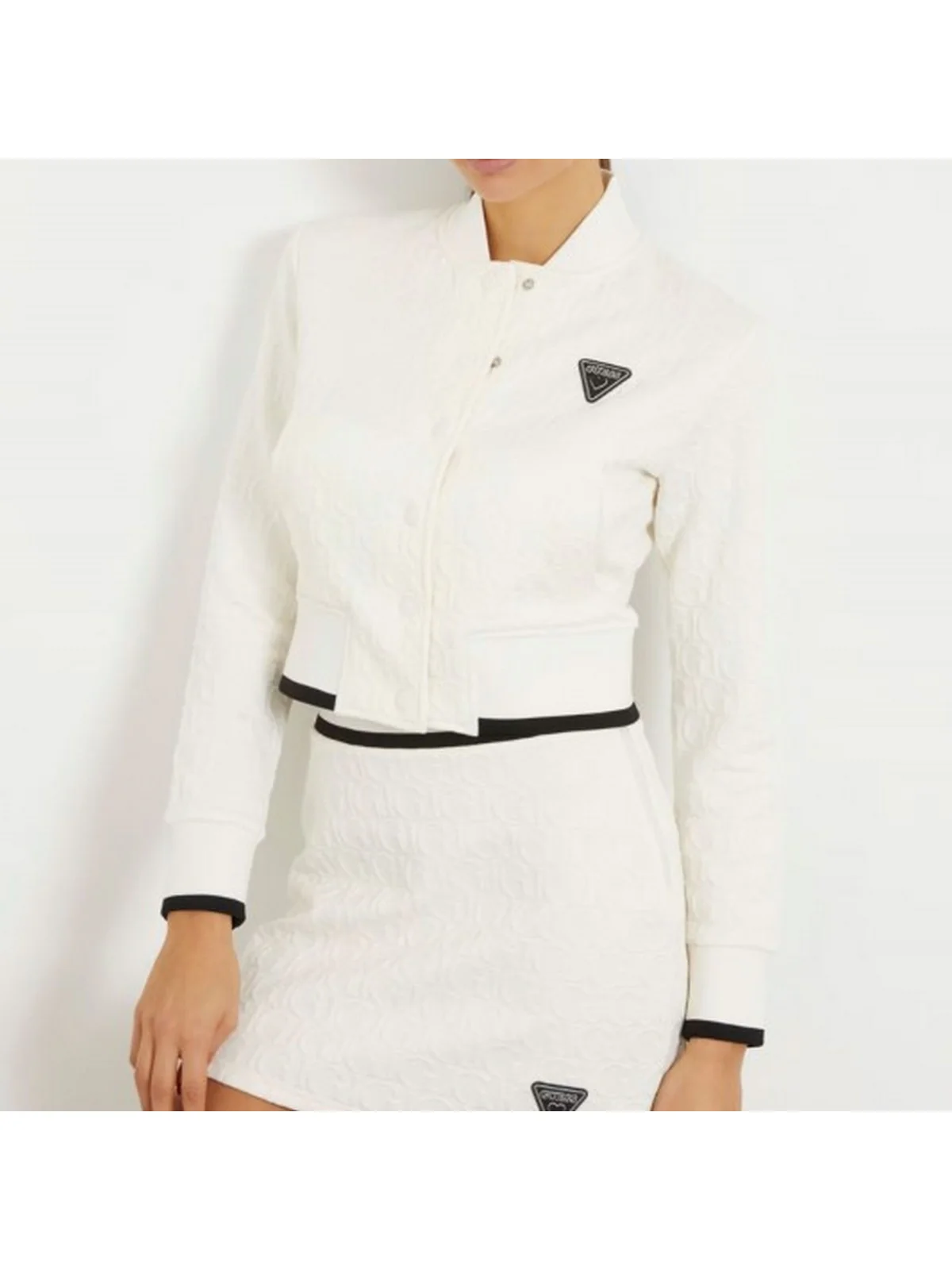 GUESS SPORT Felpa Donna Cheri Baseball Sweat V4RQ07 KBSL0 F0AH Bianco - Image 2