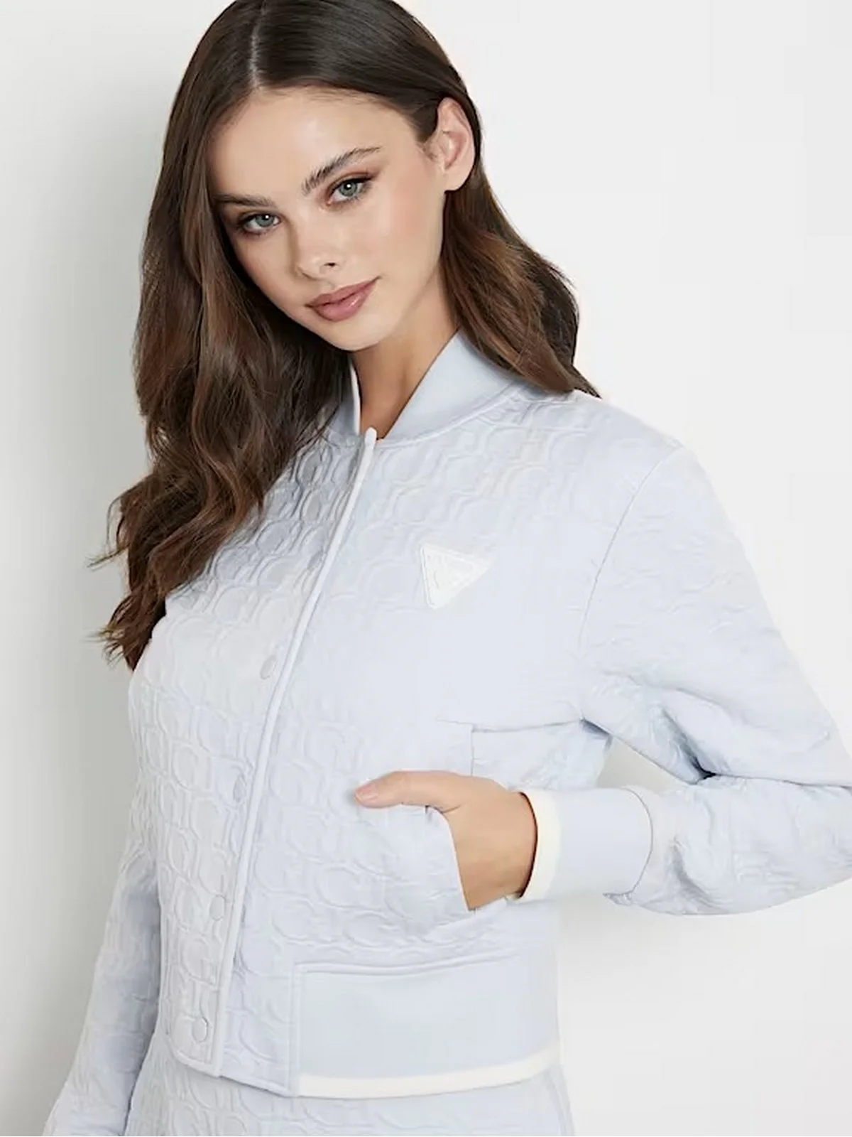 GUESS SPORT Felpa Donna Cheri Baseball Sweat V4RQ07 KBSL0 FB2R Blu - Image 3