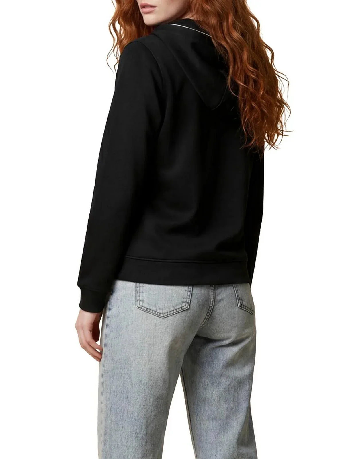 GUESS SPORT Felpa Donna CIRCE FULL ZIP HOODIE V6GQ07 K3096 JBLK Jet Black A996 - Image 3