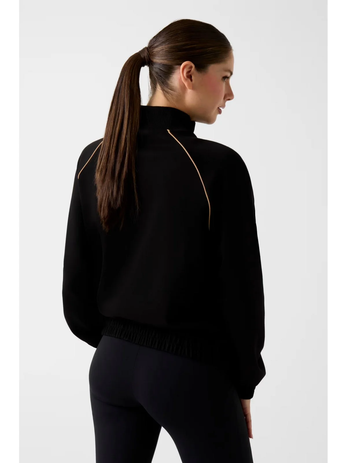 GUESS SPORT Felpa Donna GEORGIA HIGH NECK FULL-ZIP SWE V6RQ00 KD852 JBLK Jet Black A996 - Image 4